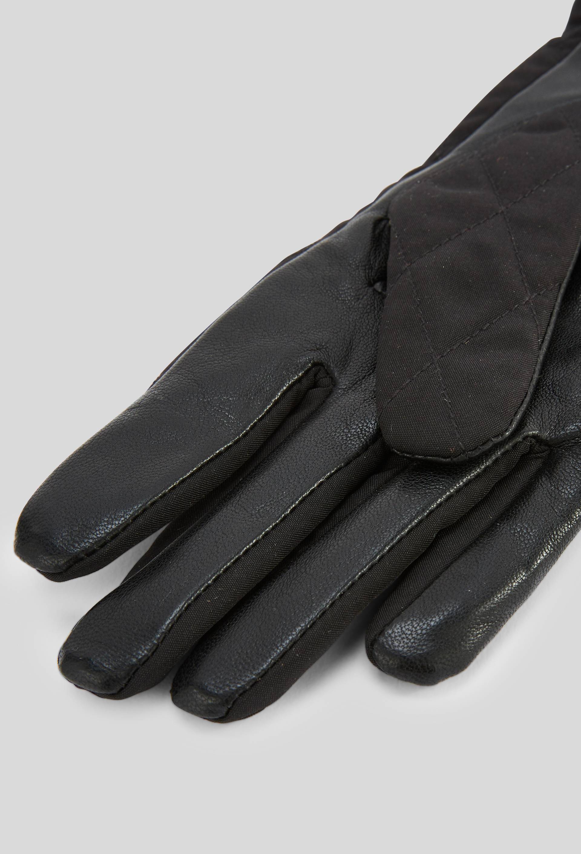 Gants bi-matière matelassés, Noir, large image number 1.0