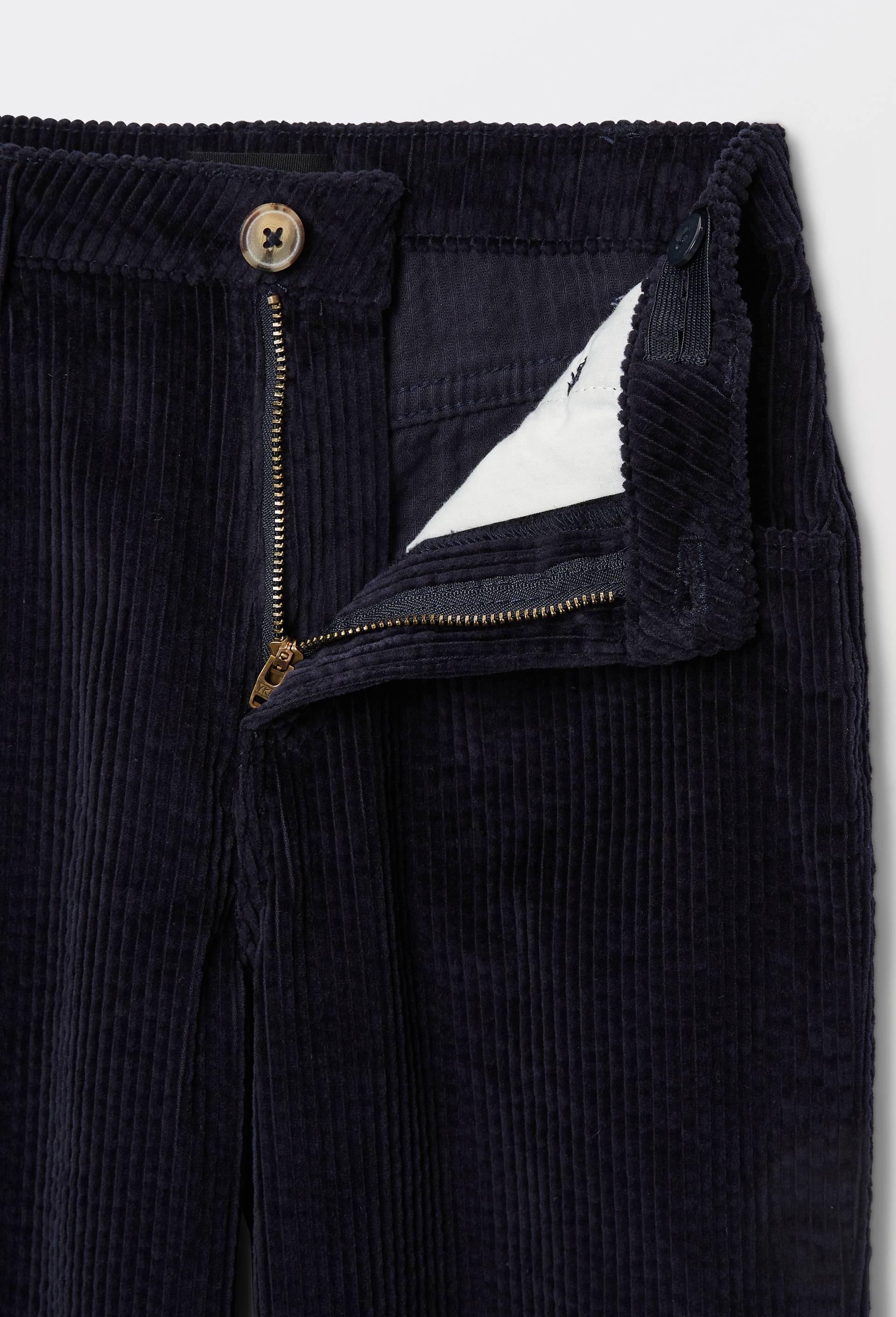 Pantalon uni en velours c&ocirc;tel&eacute;, Bleu fonc&eacute;, large image number 3