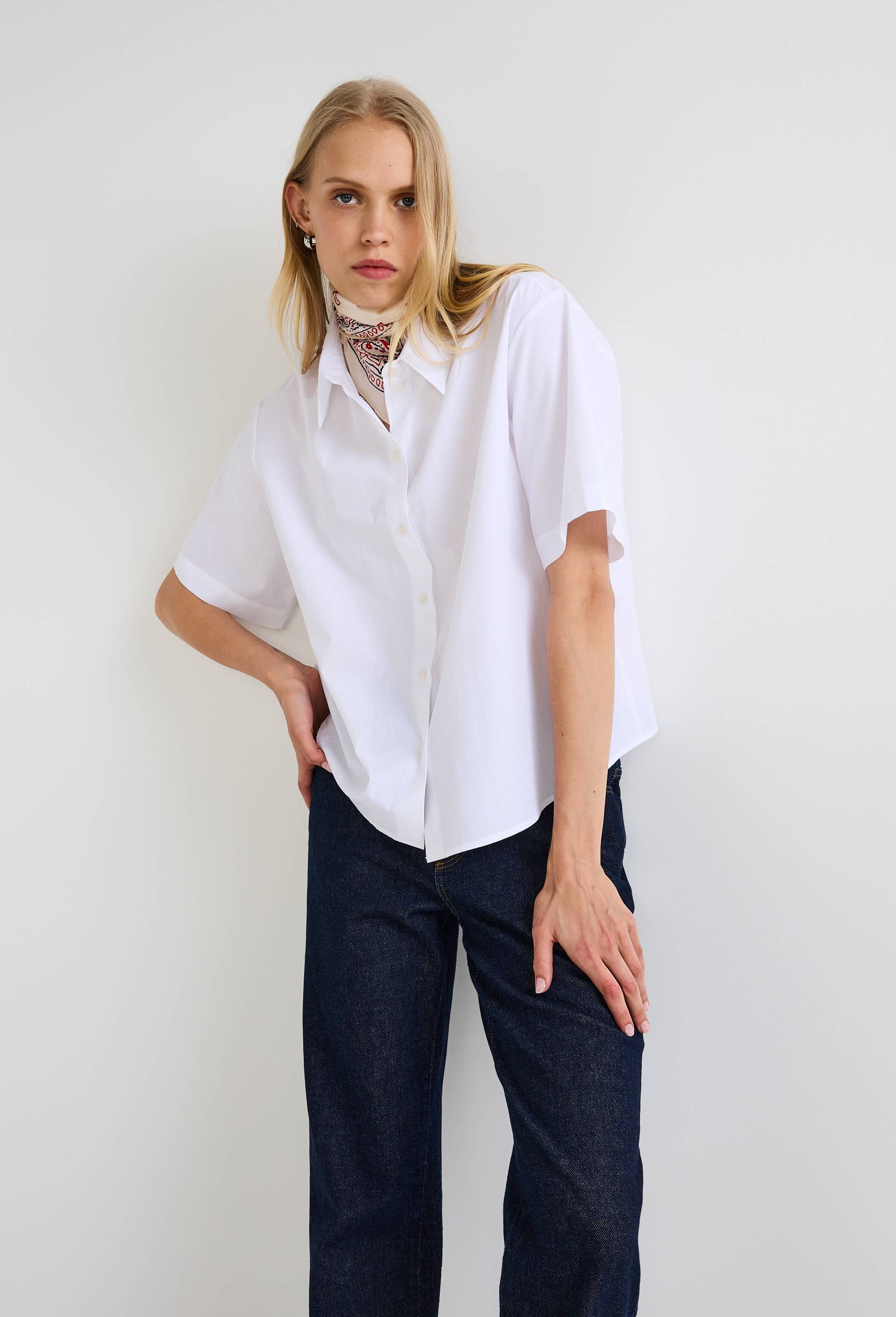Chemisier Femme Blanc Manches Courtes Marks & Spencer - Taille 16 - 100% Viscose