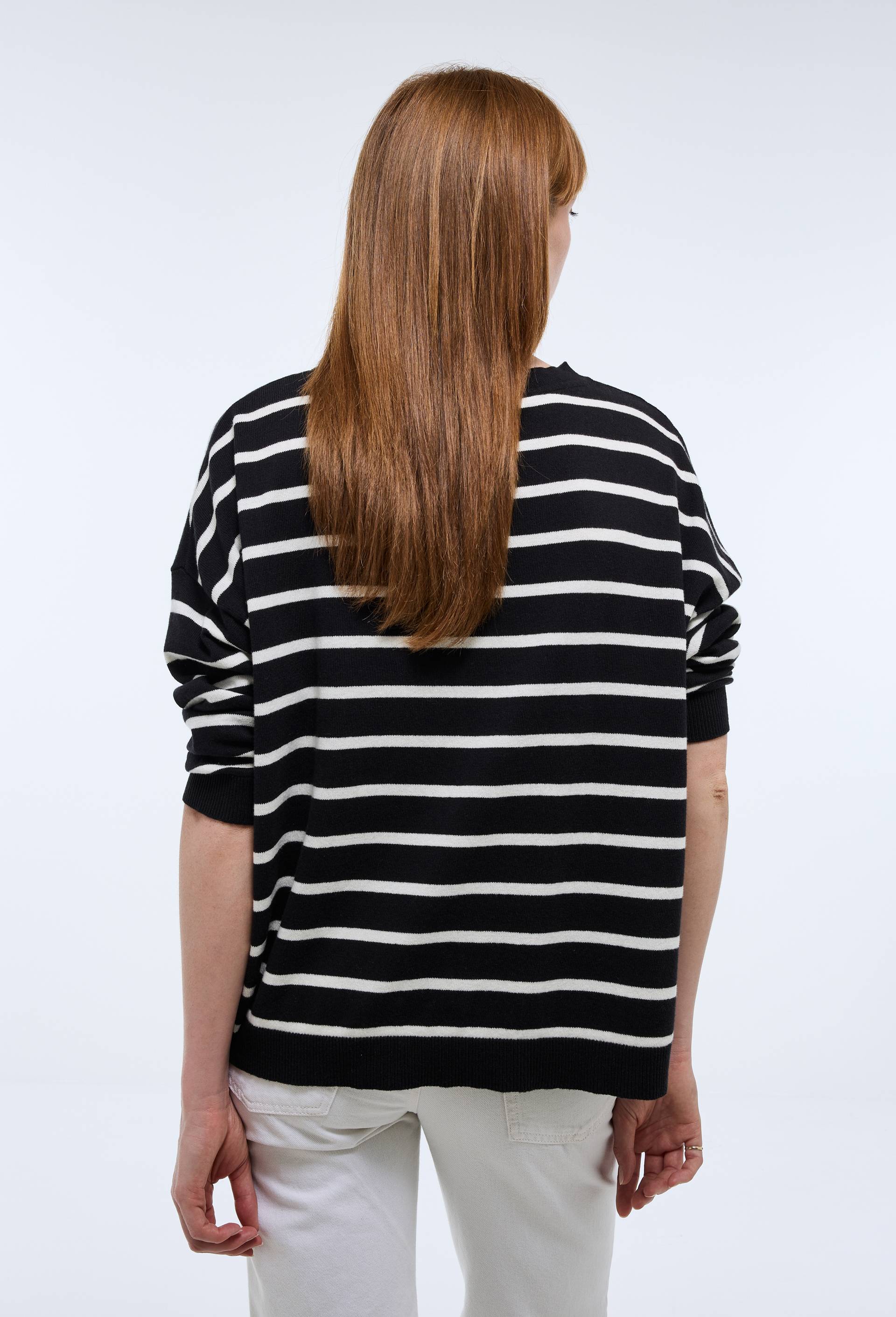 Marinière Femme Monoprix Taille S - Rayures Blanches, 100% Coton, Manches Longues
