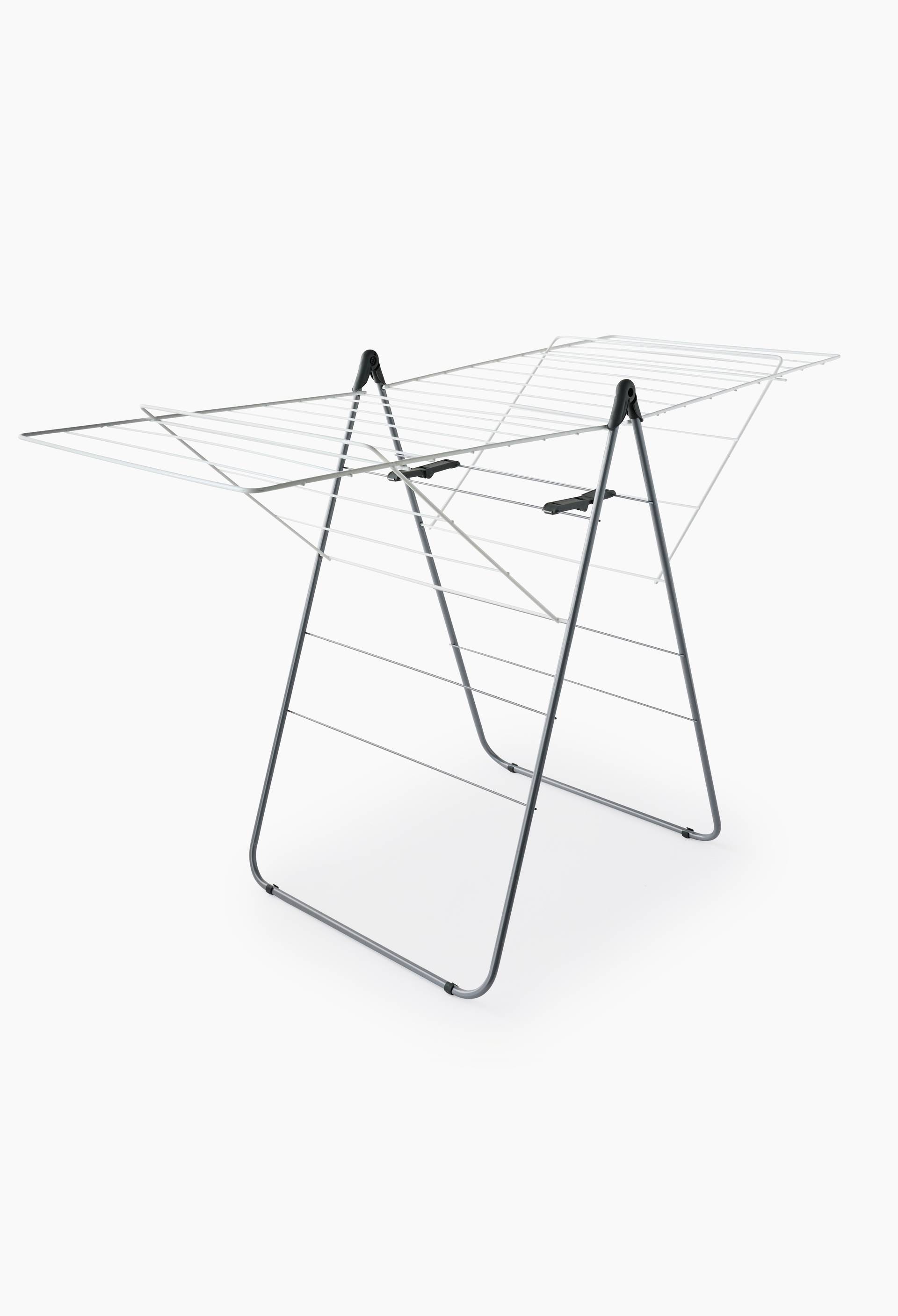 S&eacute;choir sur pied, 25m d'&eacute;tendage, 156 x 61 x H94 cm, en m&eacute;tal et plastique, Fabriqu&eacute; en France, Gris, swatch image