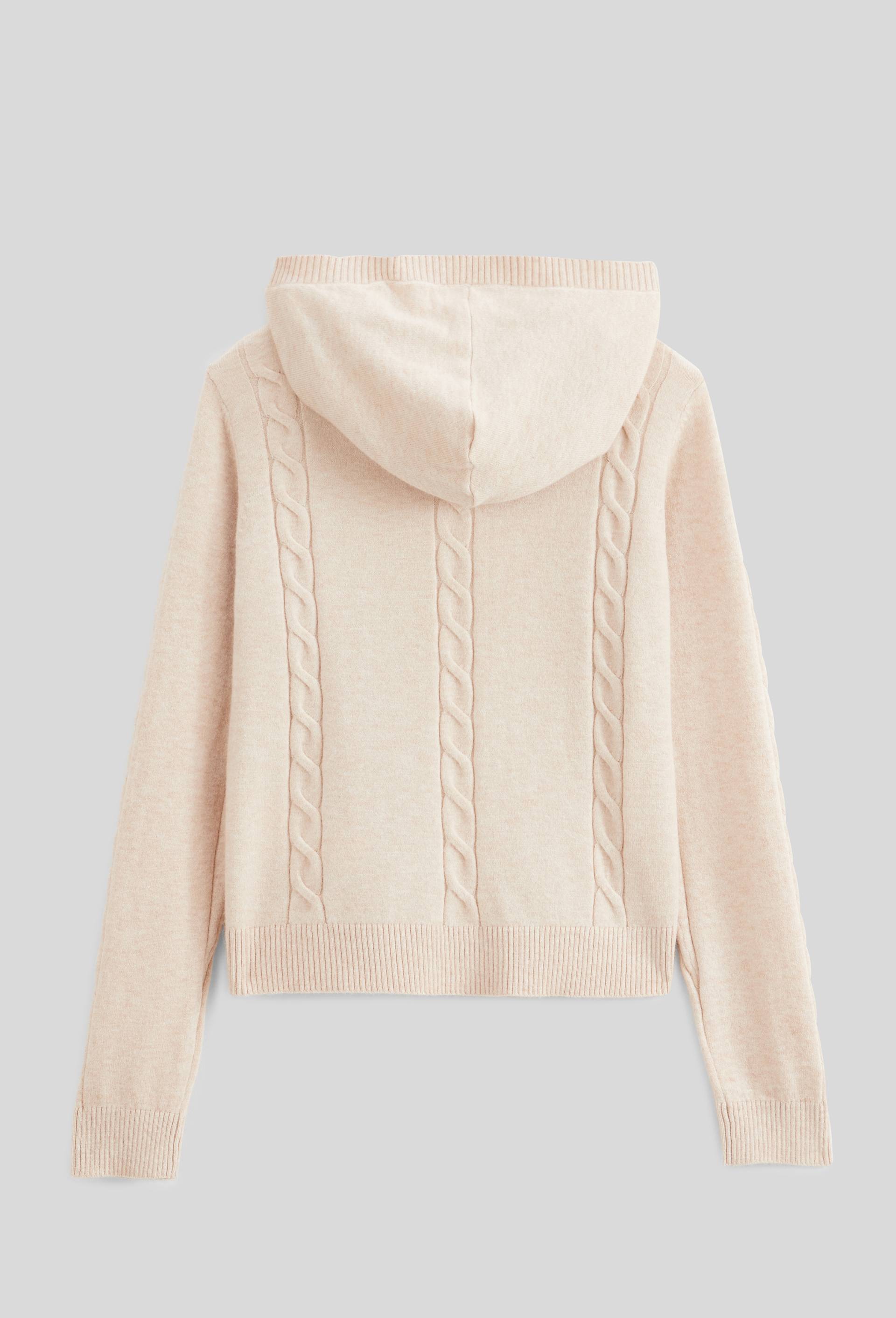 Sweat &agrave; capuche confort &agrave; motif torsad&eacute;, Beige, large image number 2