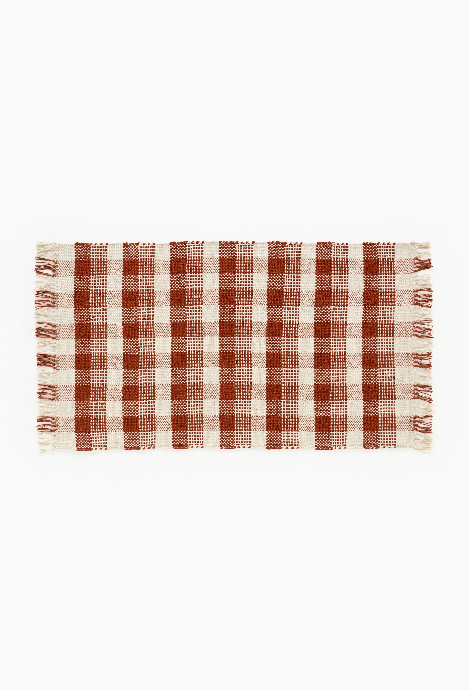 Tapis rectangulaire en jute, 160x90cm, Orange fonc&eacute;, large image number 0