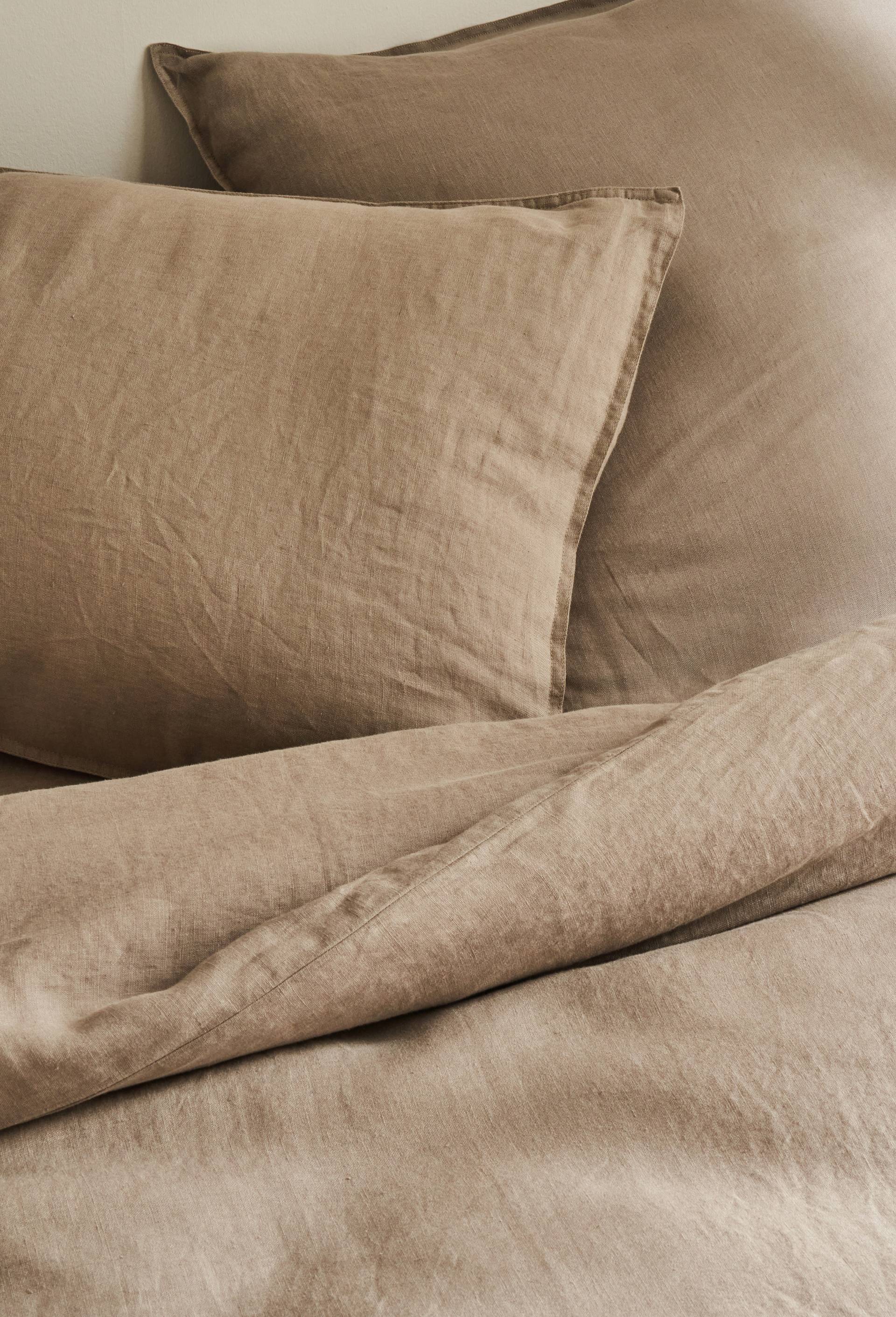 Taie d'oreiller carrée, 63x63cm, 100% lin, Gris, swatch image