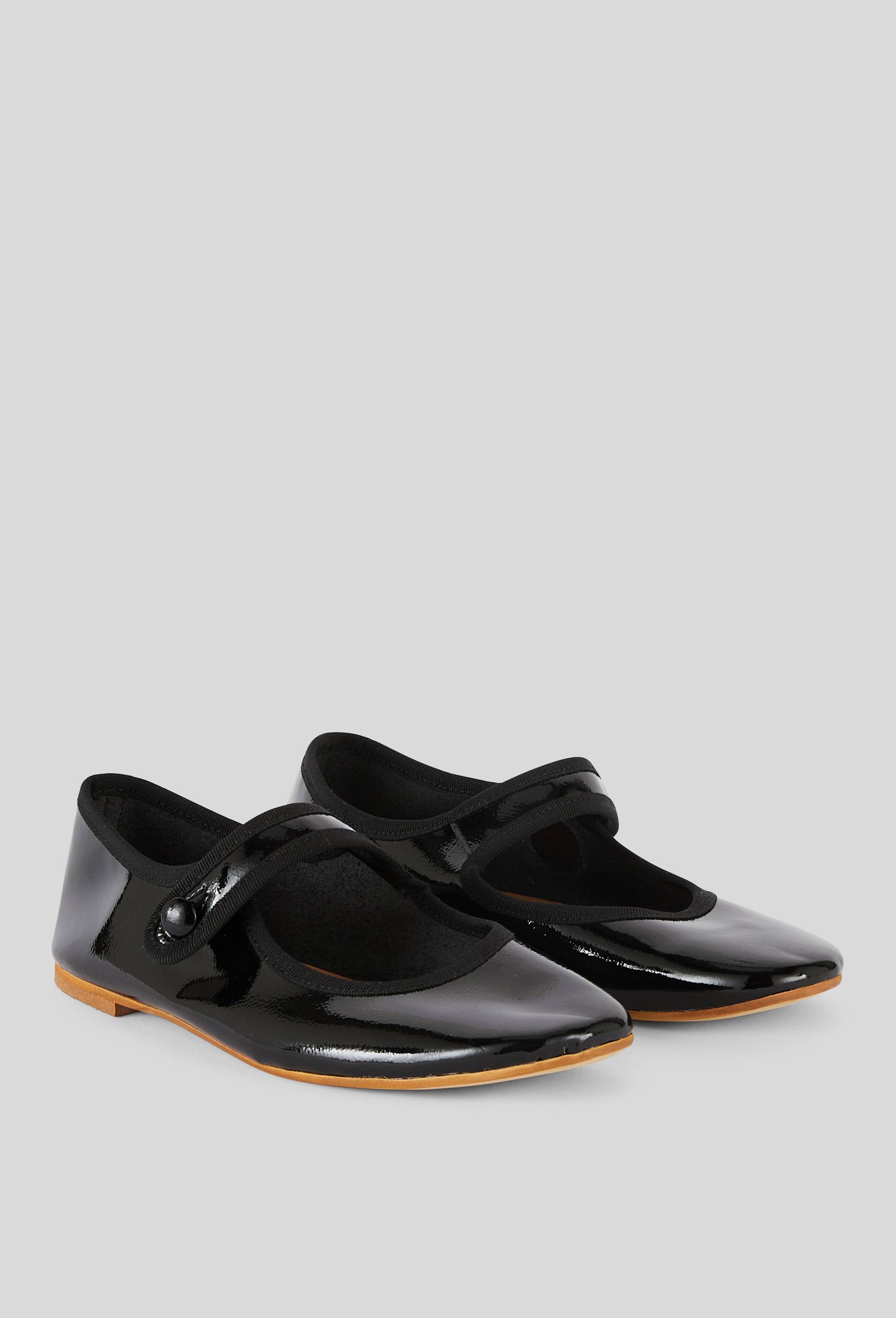 Ballerines en cuir, Noir, large image number 1