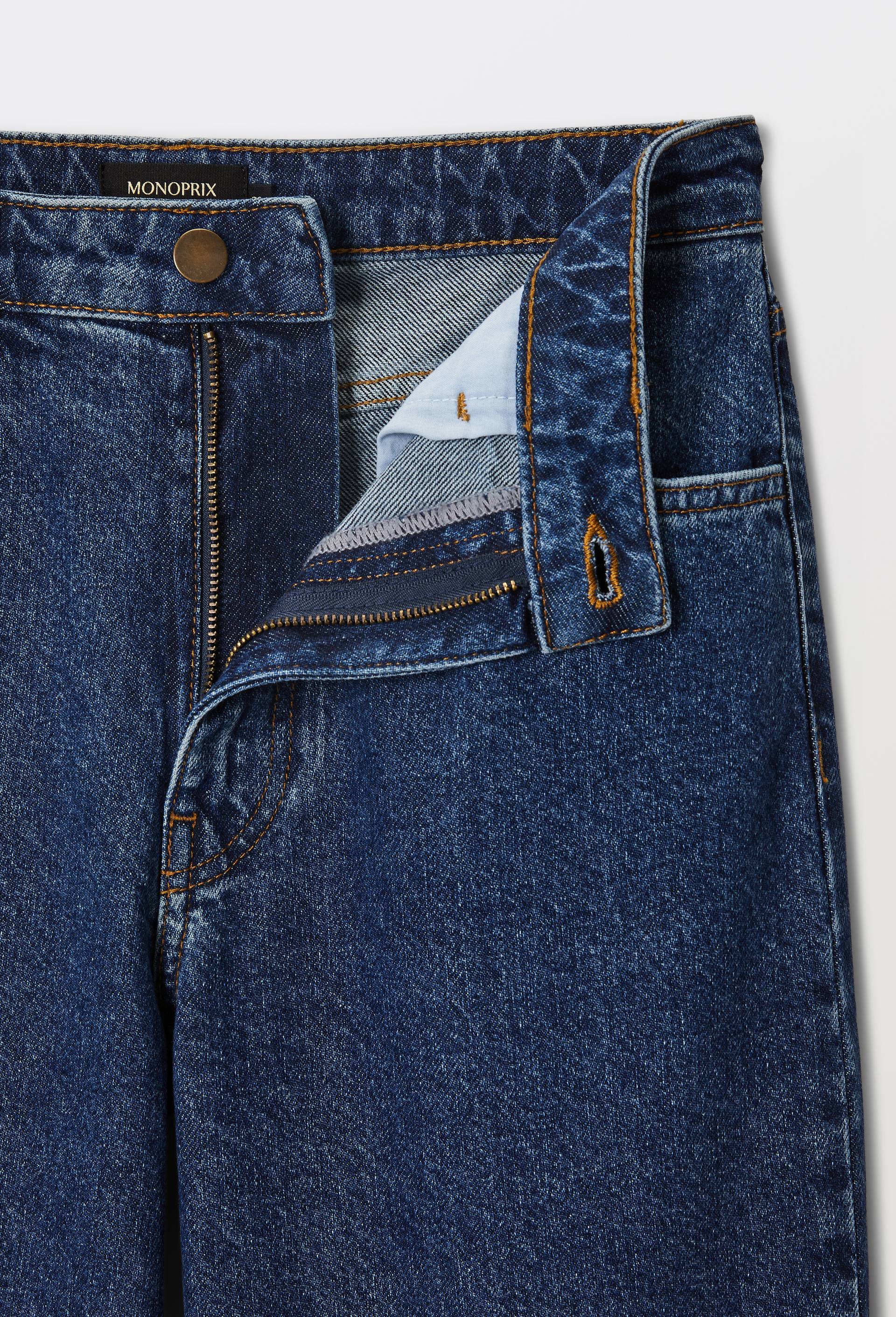 Jean large en coton, Bleu fonc&eacute;, large image number 3