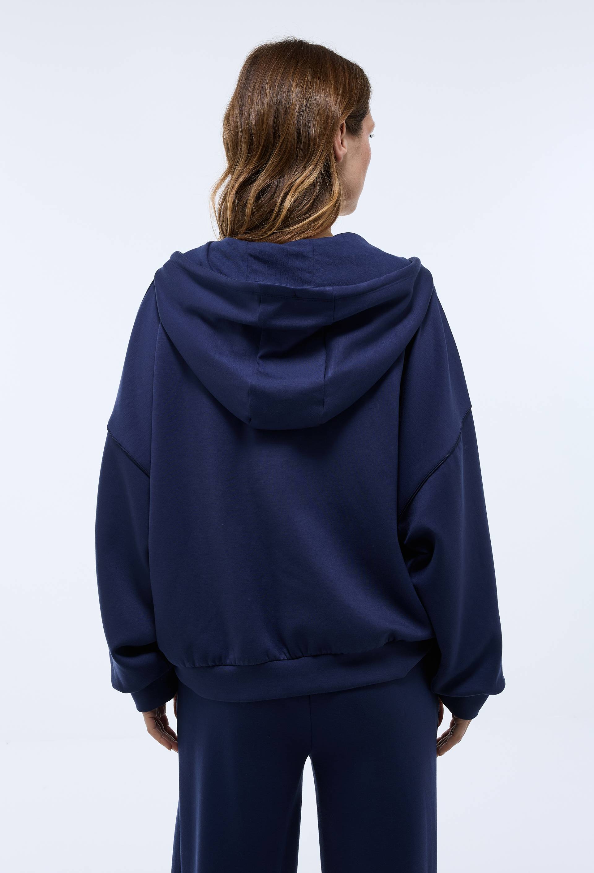 Veste de sport unie en molleton technique, Bleu foncé, large image number 1