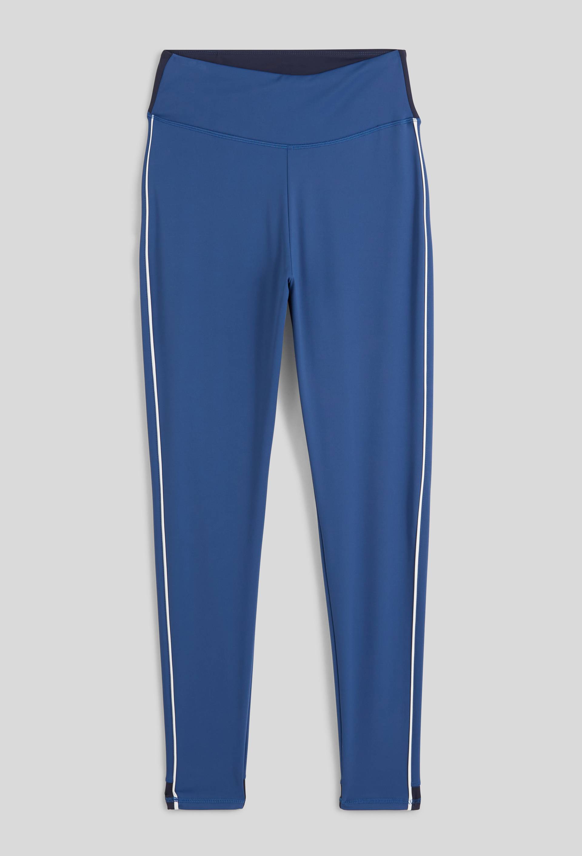 Legging de sport &agrave; bandes contrast&eacute;es, Bleu, large image number 2