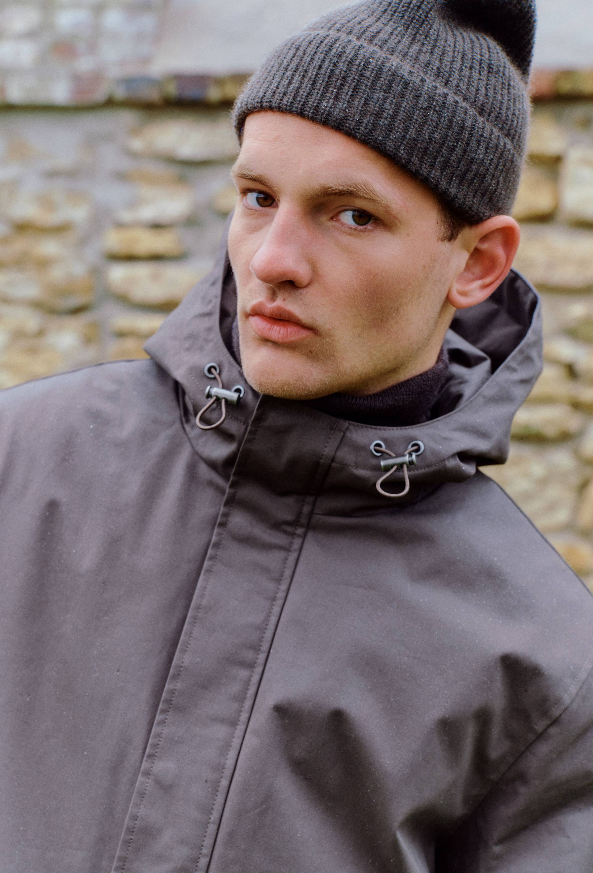 Parka &agrave; capuche en coton, Brun fonc&eacute;, large image number 2
