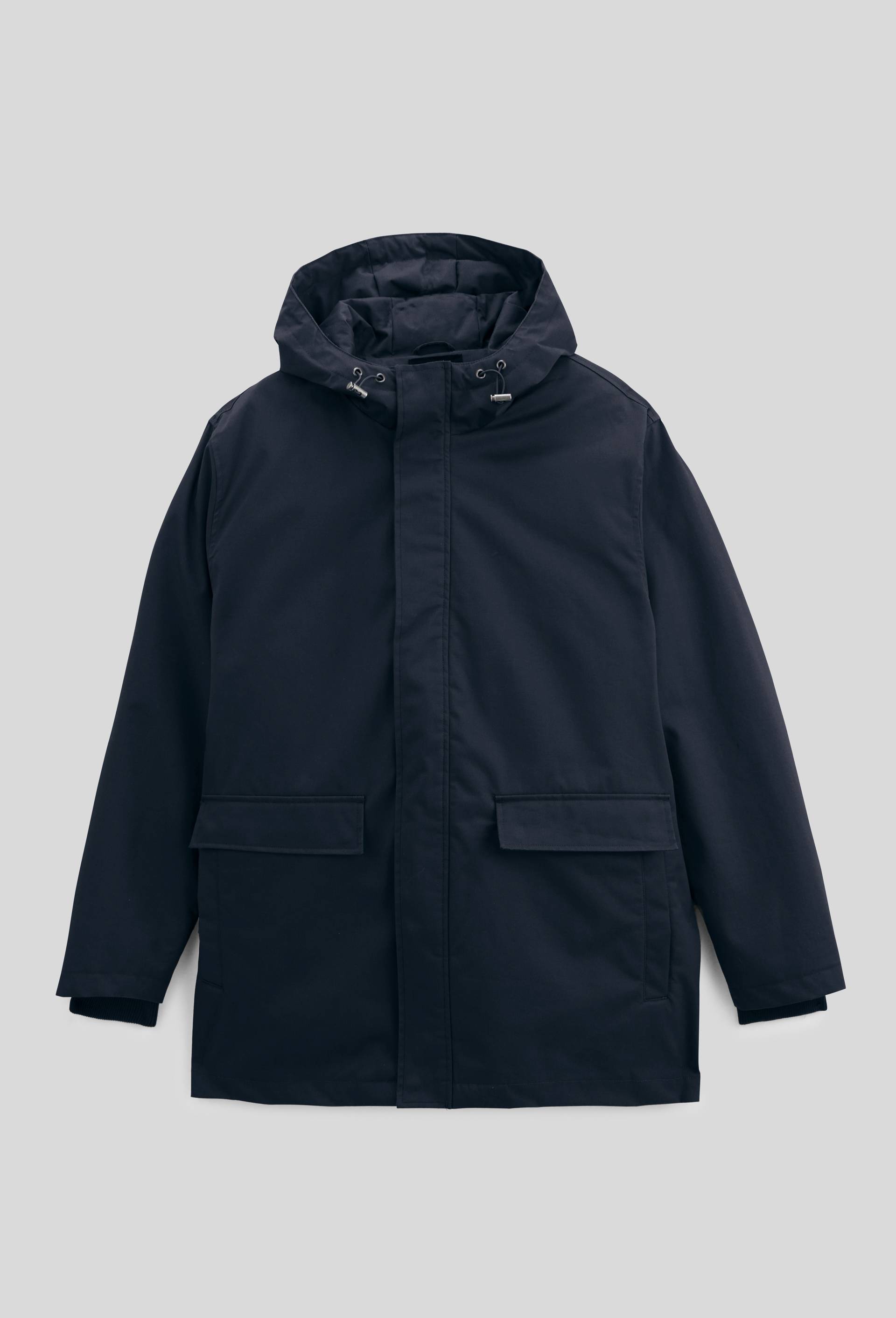 Parka &agrave; capuche en coton, Bleu fonc&eacute;, large image number 2
