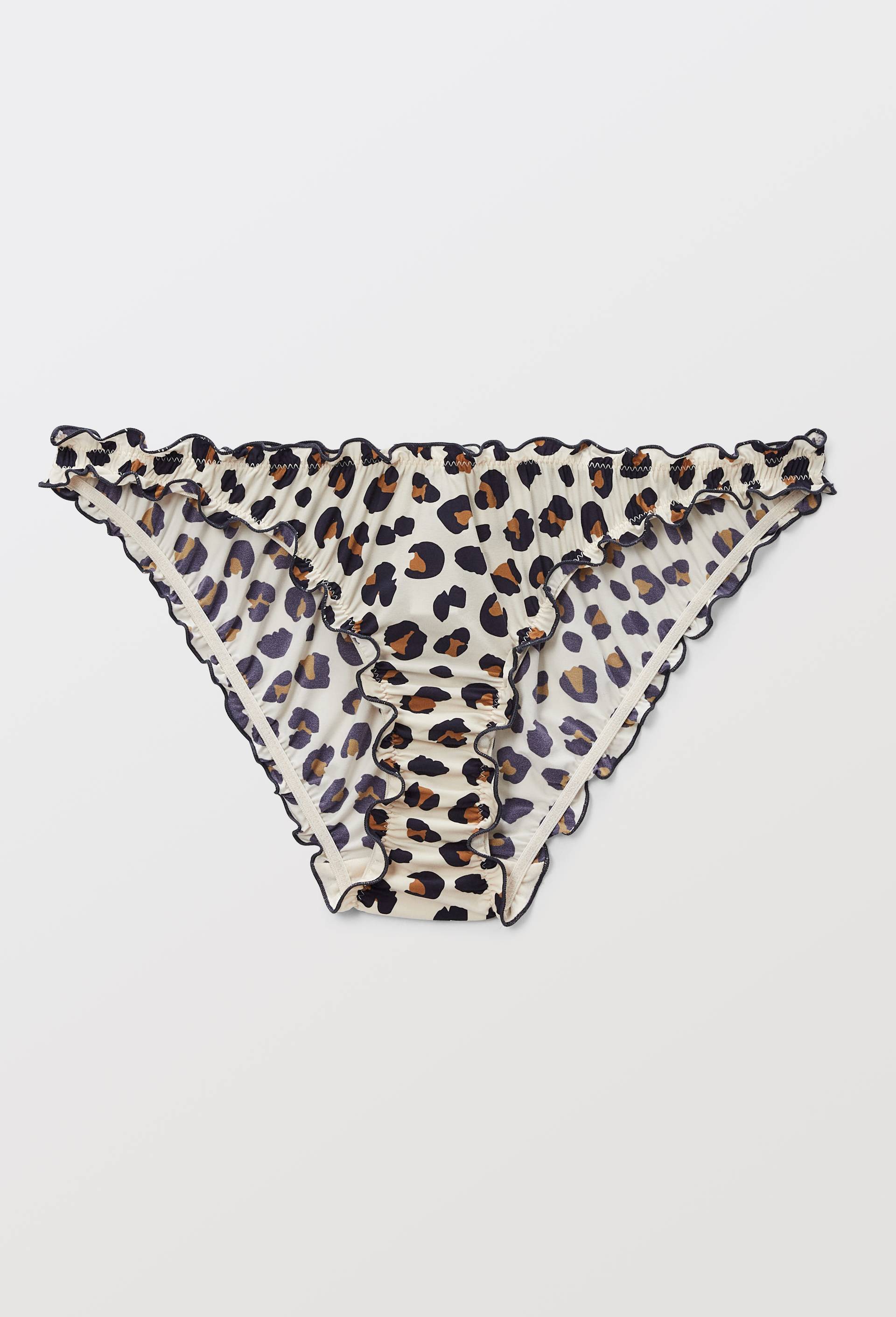 Culotte froufrou ZOE en microfibre imprim&eacute;e, Ecru, large image number 2