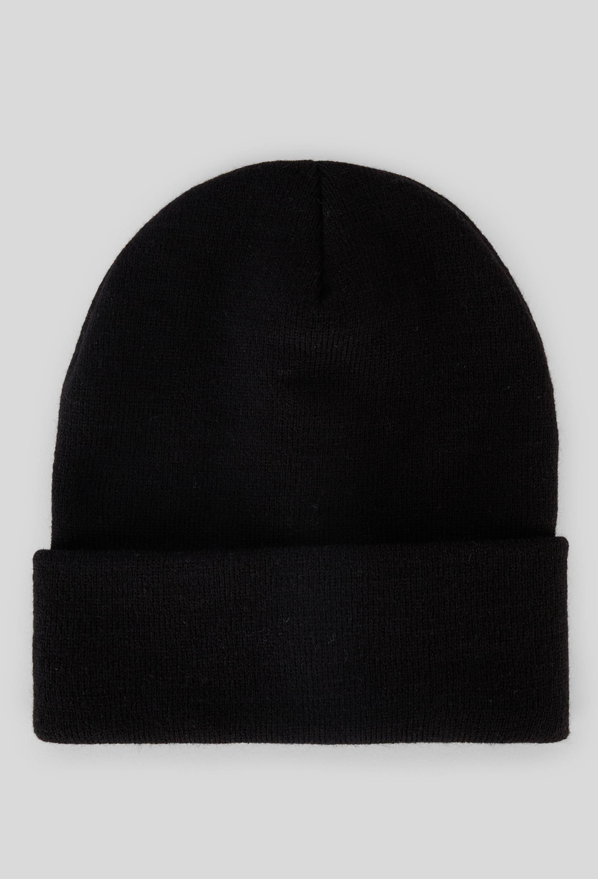 Bonnet à revers, Noir, swatch image