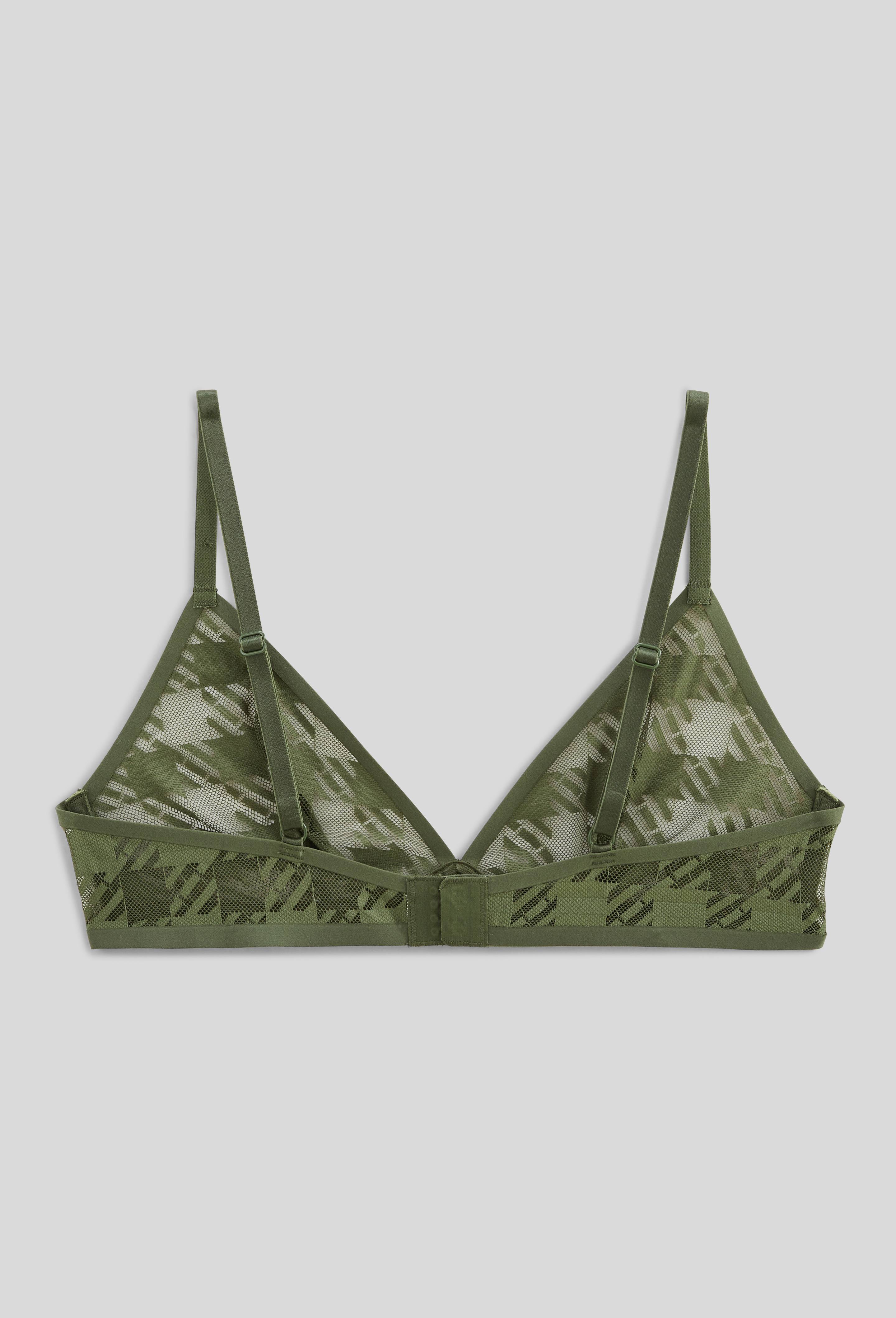 Soutien-gorge triangle BELLA en dentelle, Vert fonc&eacute;, large image number 3.0