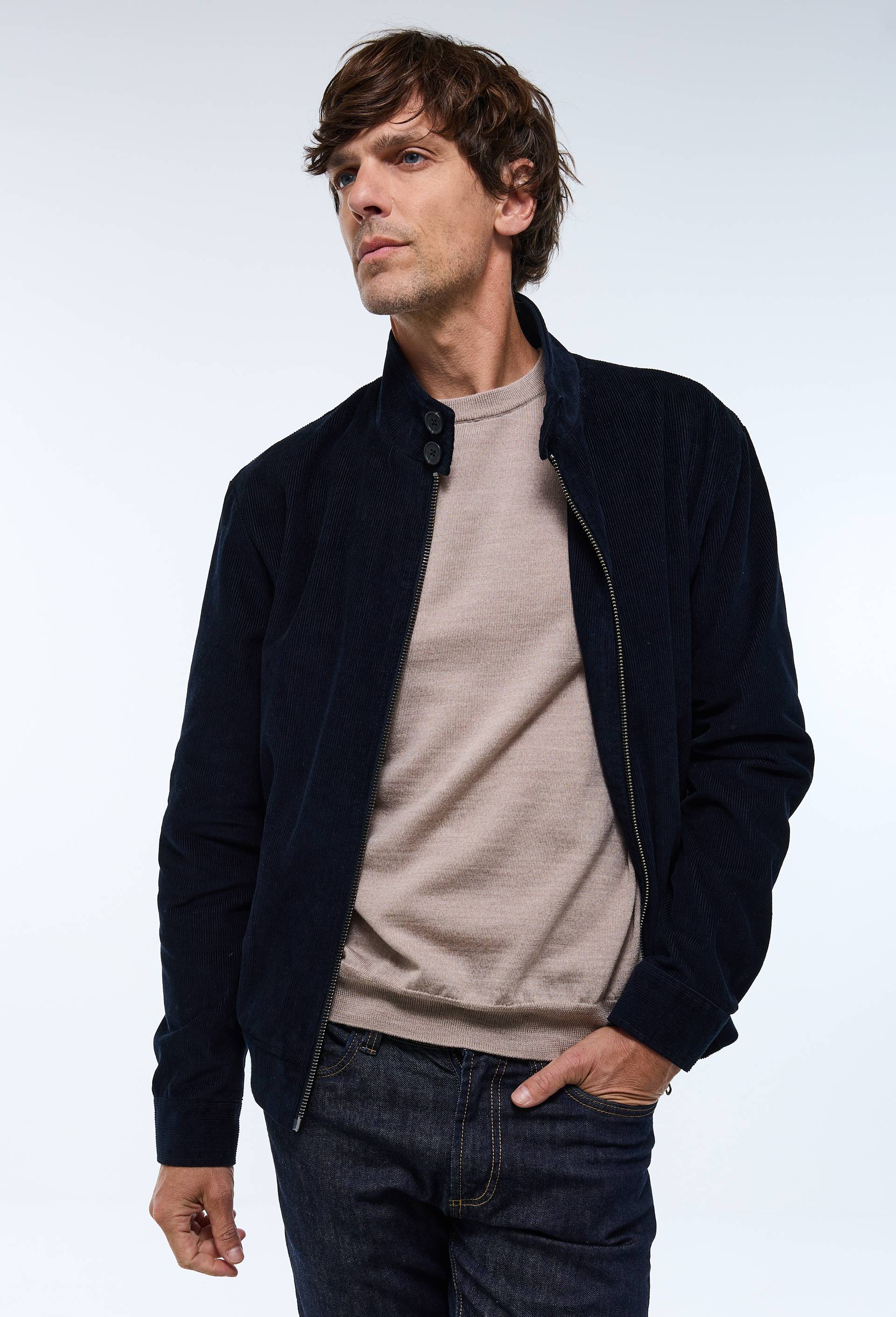 Veste col montant en velours - MONOPRIX - Modalova