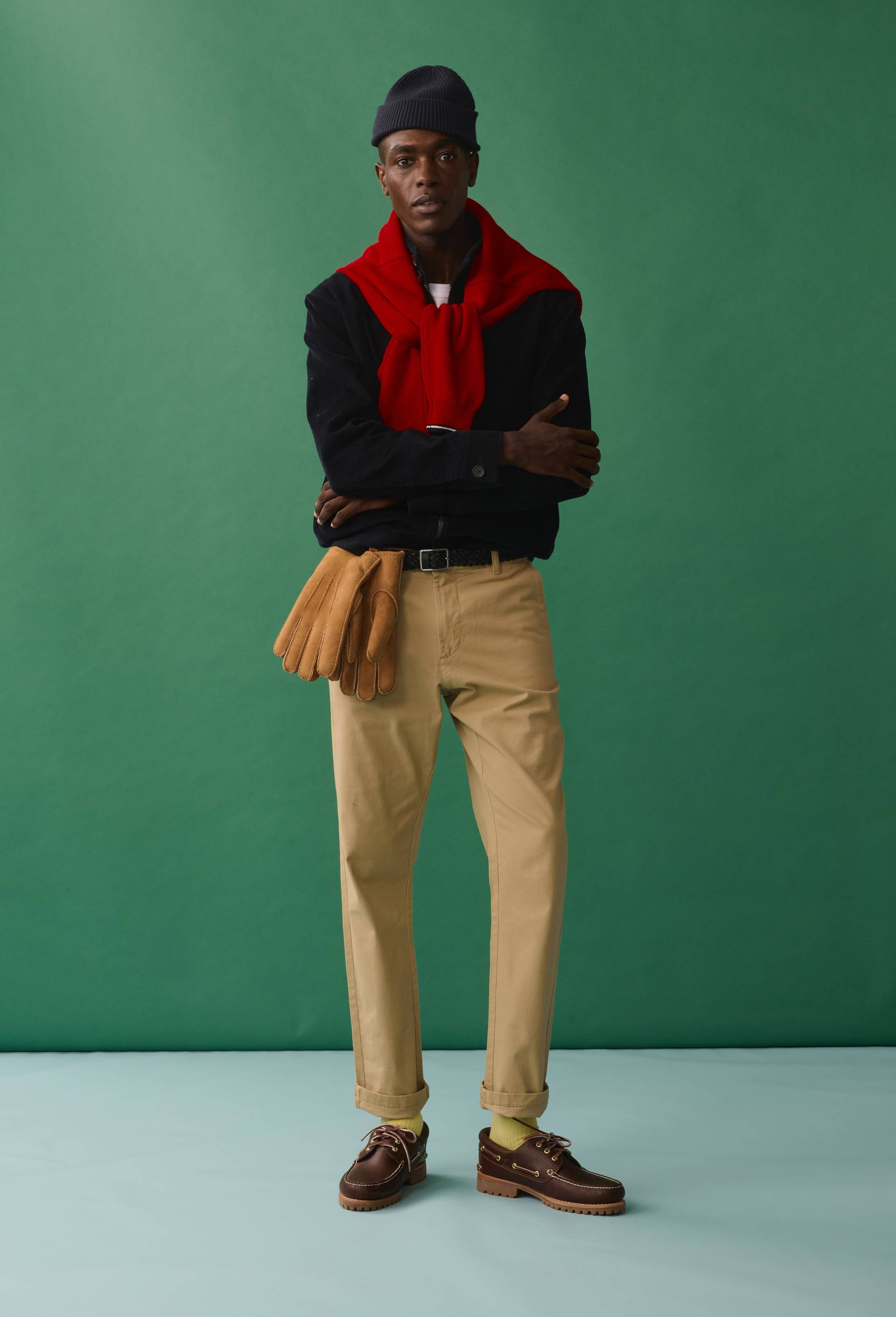 Veste col montant en velours, Bleu fonc&eacute;, swatch image