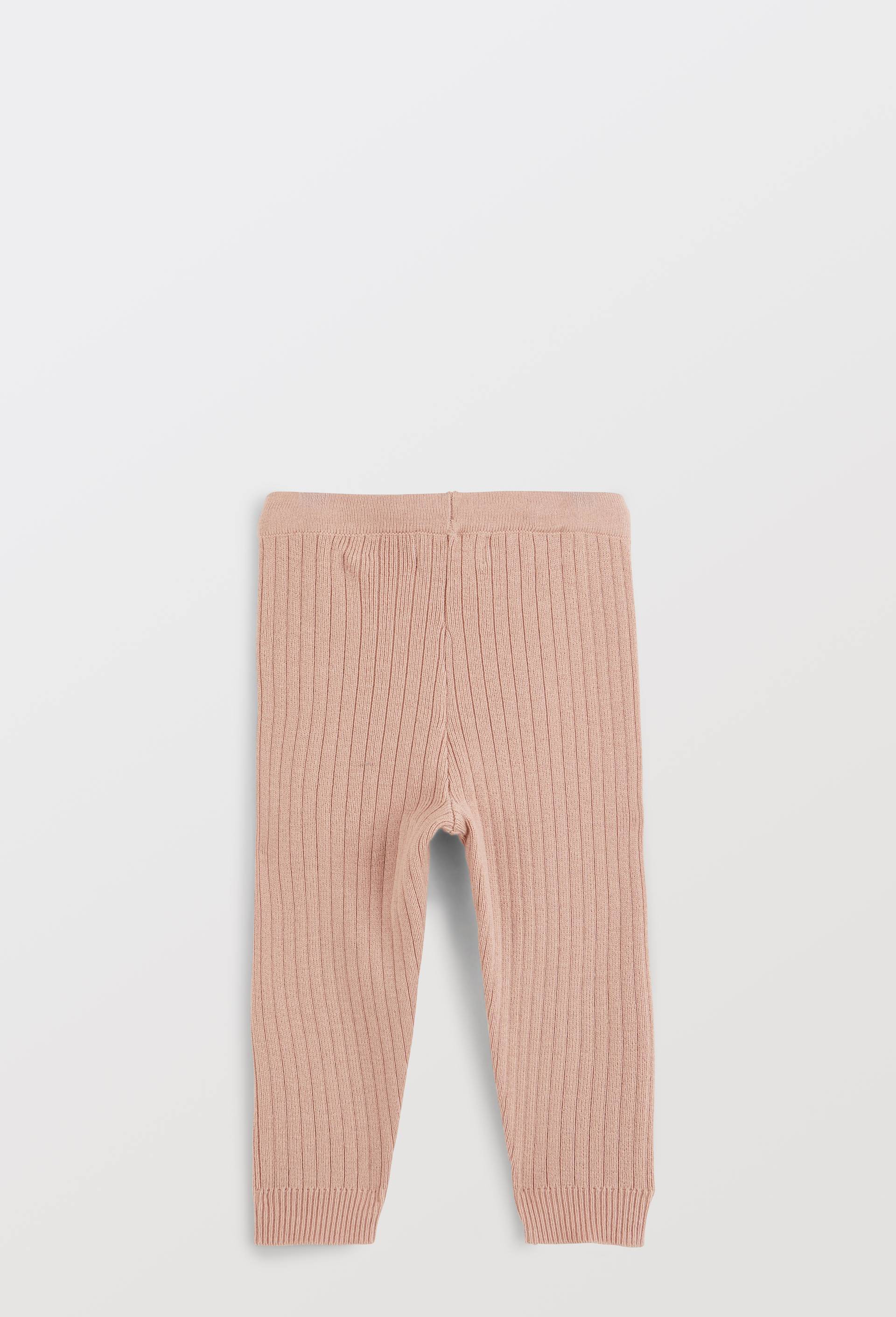 Legging c&ocirc;tel&eacute; uni en tricot, Rose, large image number 1.0