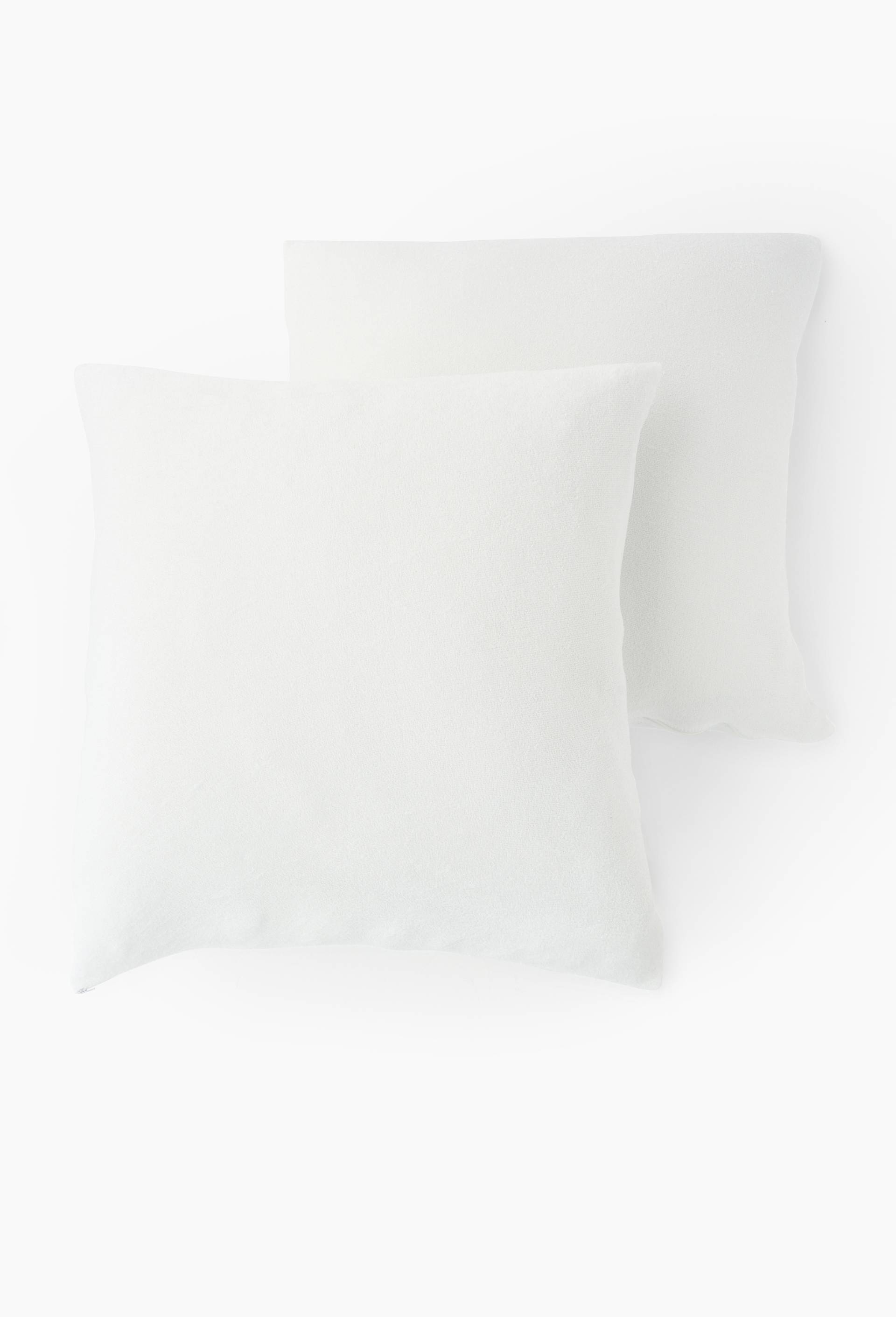 Lot de 2 prot&egrave;ges oreillers anti, Eponge, acariens, 65x65cm, 100% coton, Blanc, large image number 1.0