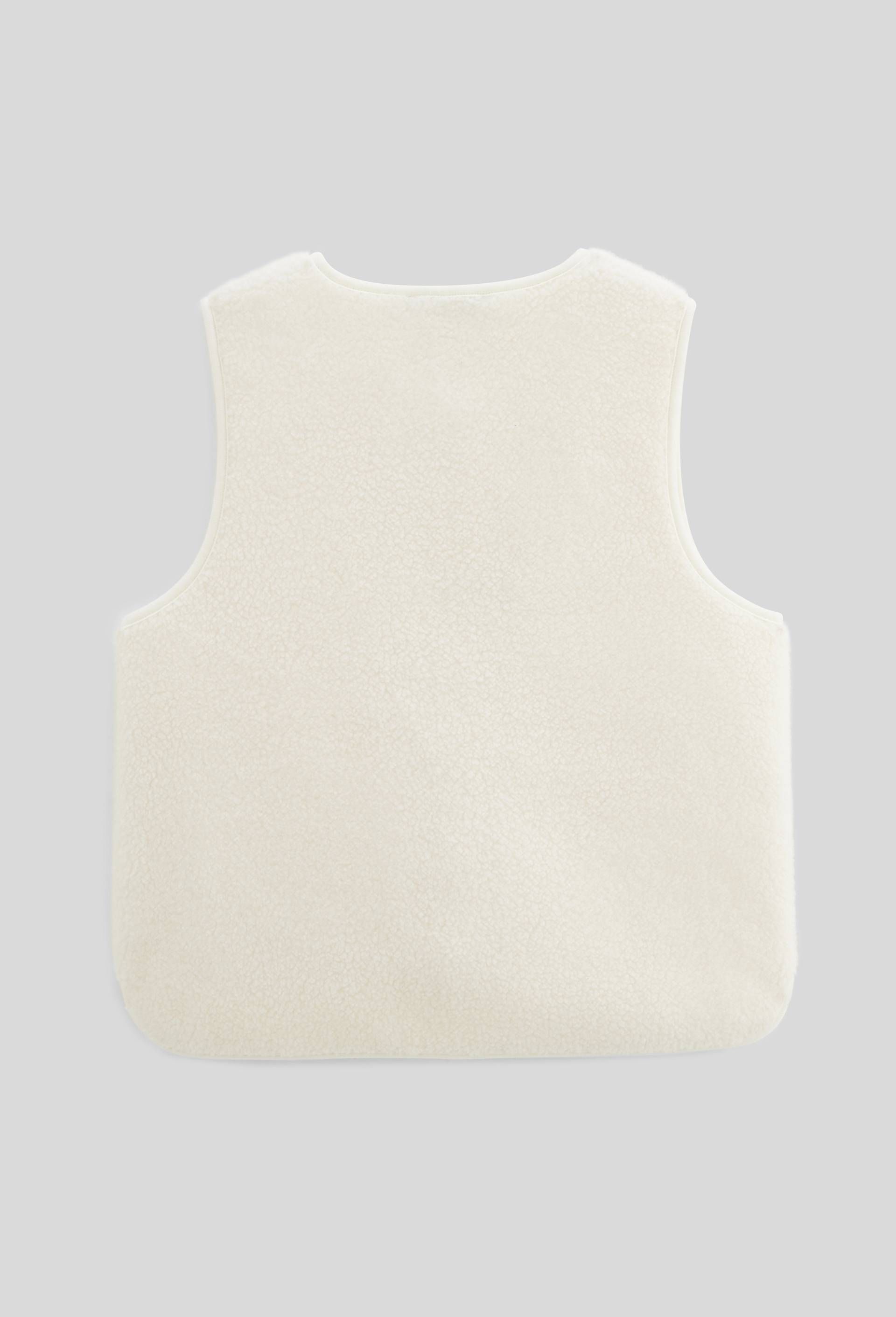 Veste sans manches effet sherpa, Beige clair, large image number 1