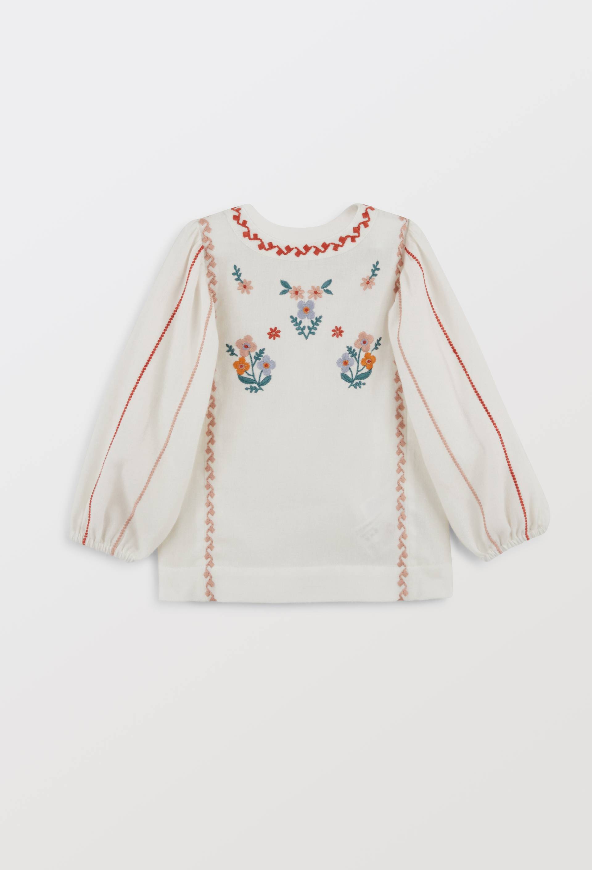 Blouse brod&eacute;e en coton BIO GOTS, Ecru, large image number 0