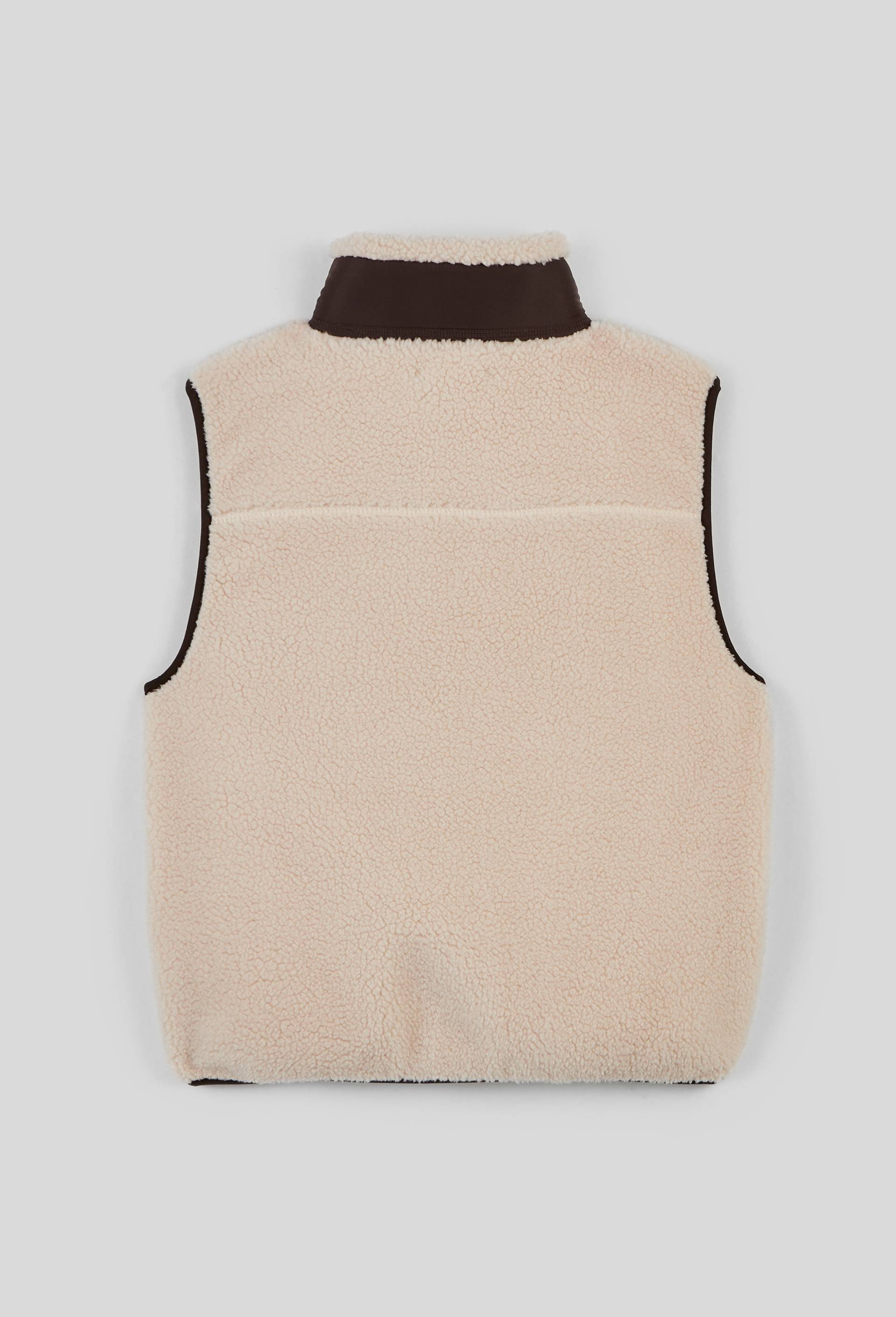 Gilet sans manches en sherpa, Ecru, large image number 1