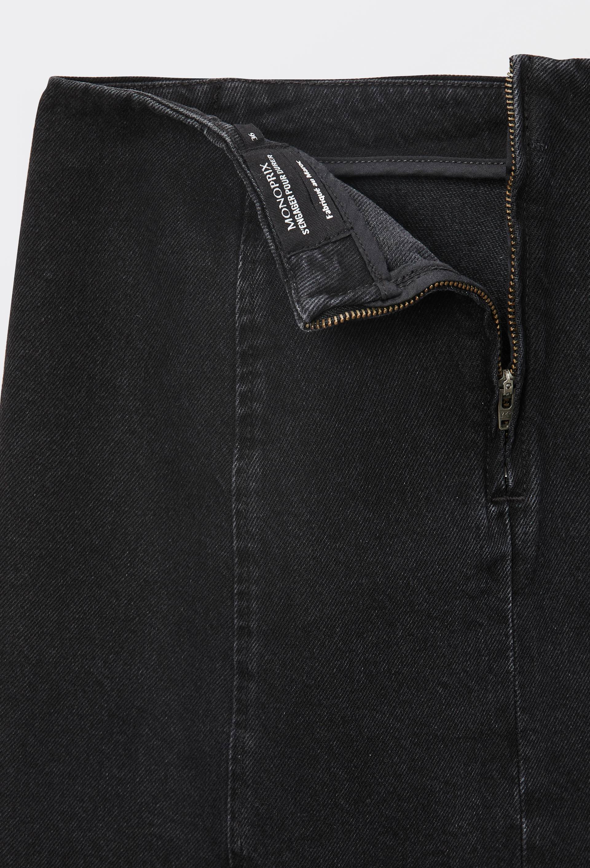 Jupe courte en denim, Noir, large image number 4