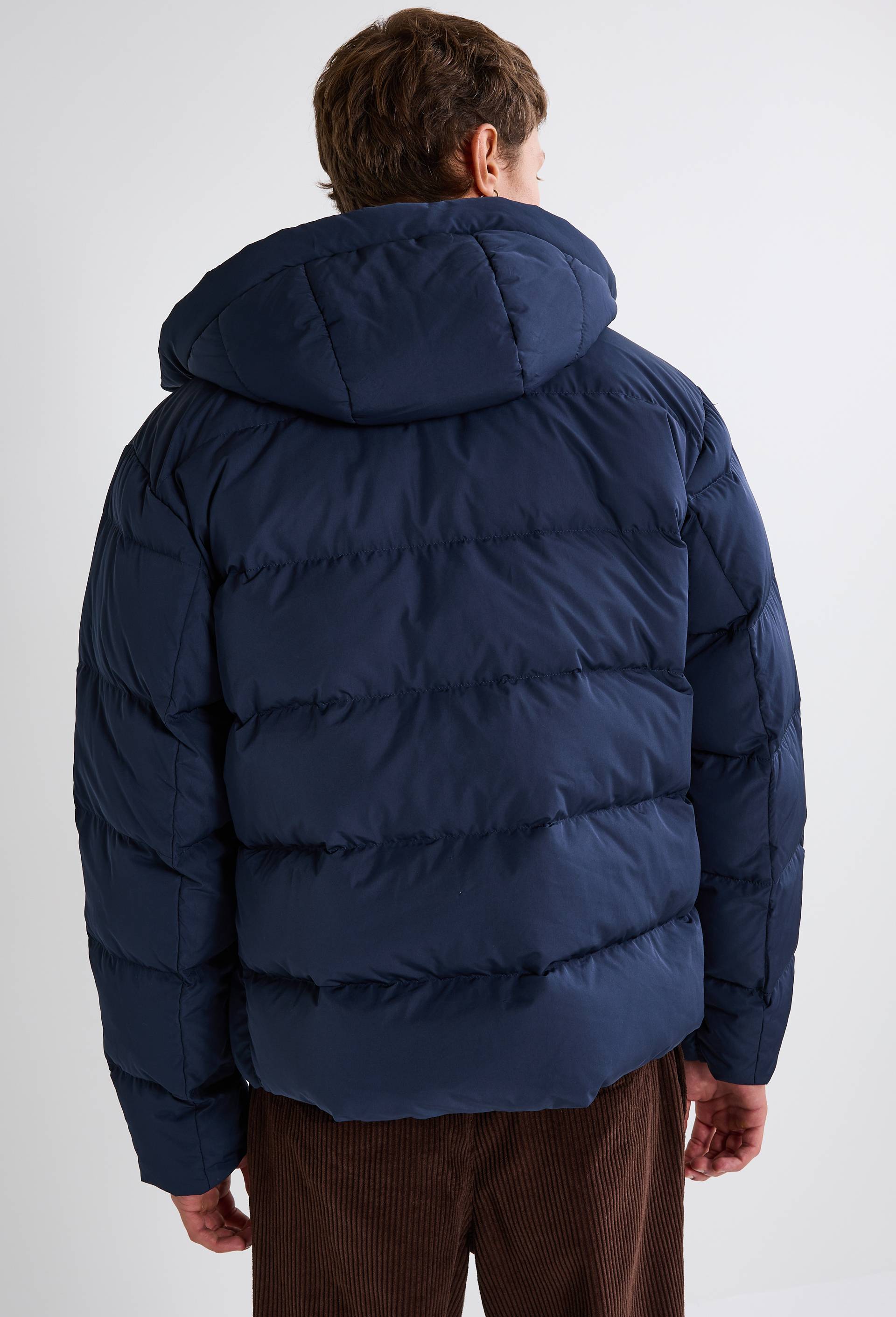 Doudoune zipp&eacute;e &agrave; capuche, Bleu fonc&eacute;, large image number 1
