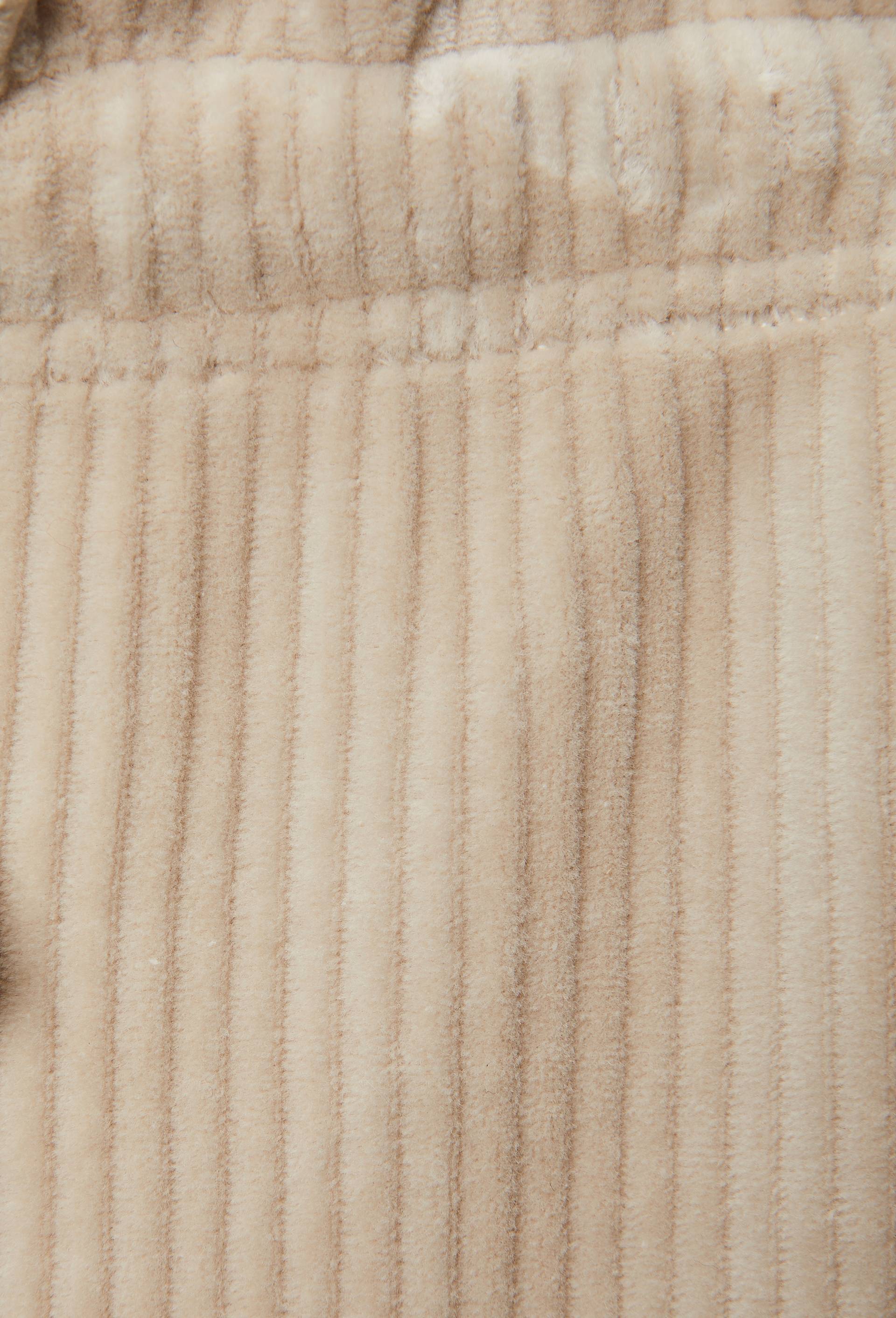 Pantalon taille &eacute;lastique en velours maille uni contenant du coton, Beige clair, large image number 3.0