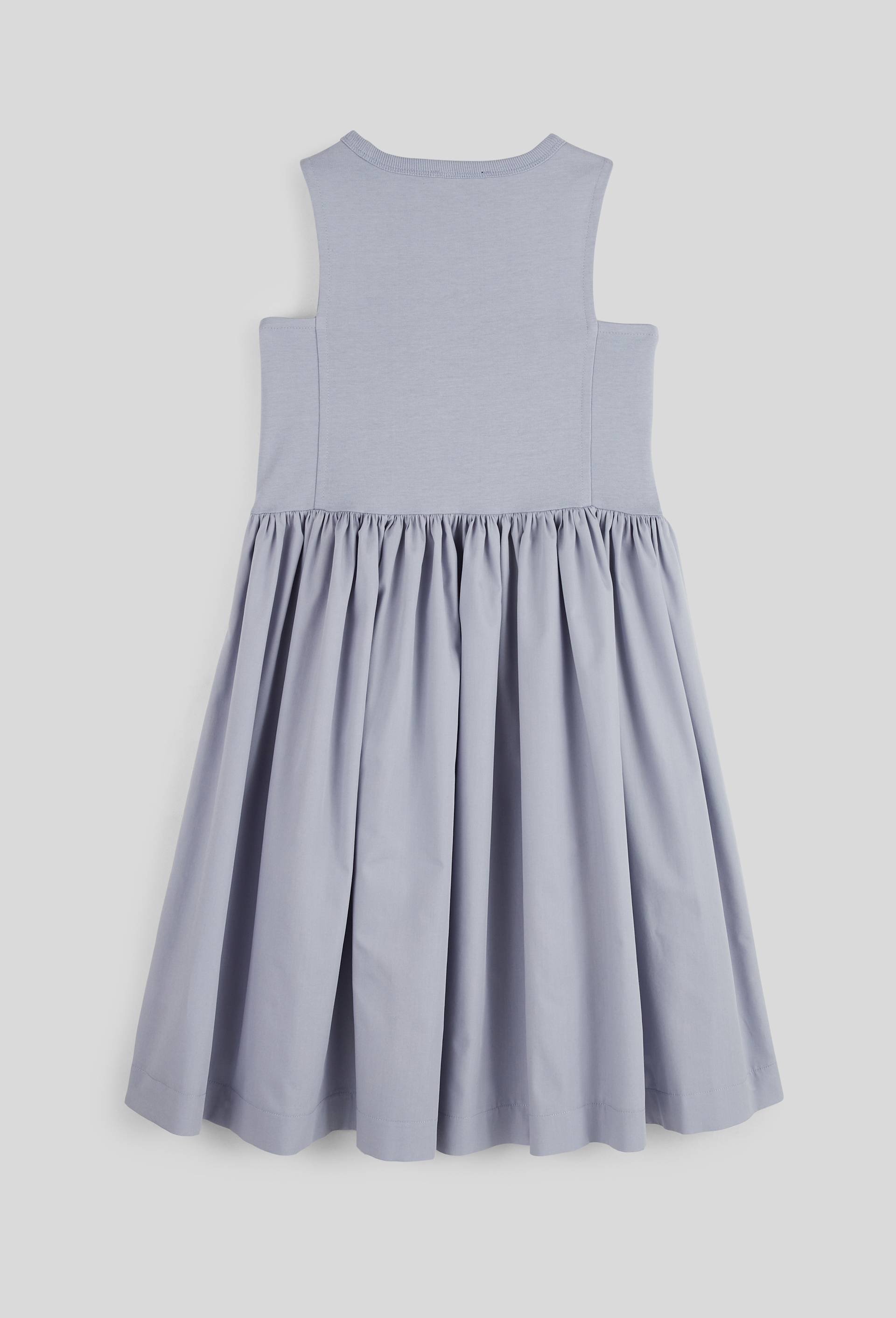 Robe longue bi-mati&egrave;re, Bleu, large image number 2