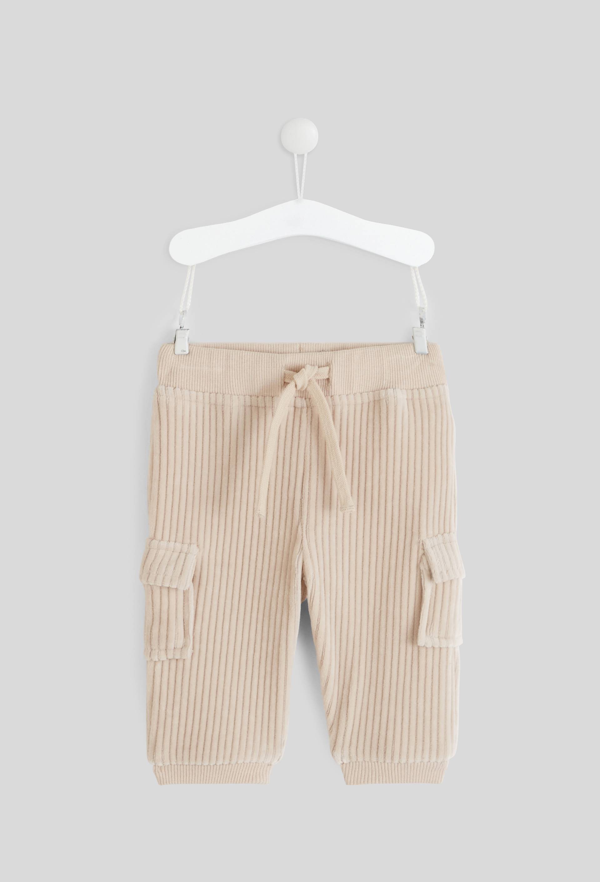 Pantalon long en velours, Beige clair, large image number 0