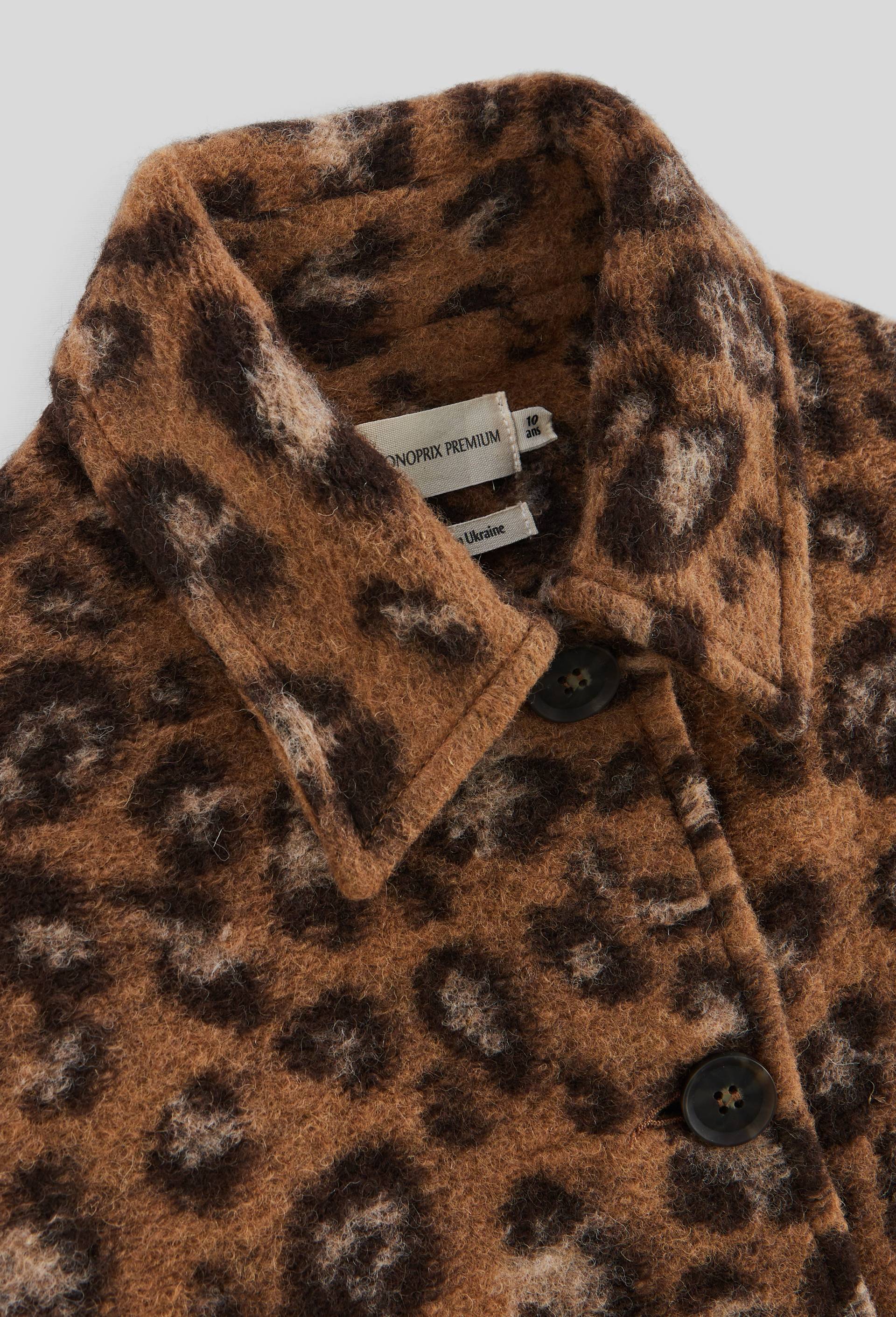 Manteau premium contenant de la laine, Beige, large image number 2