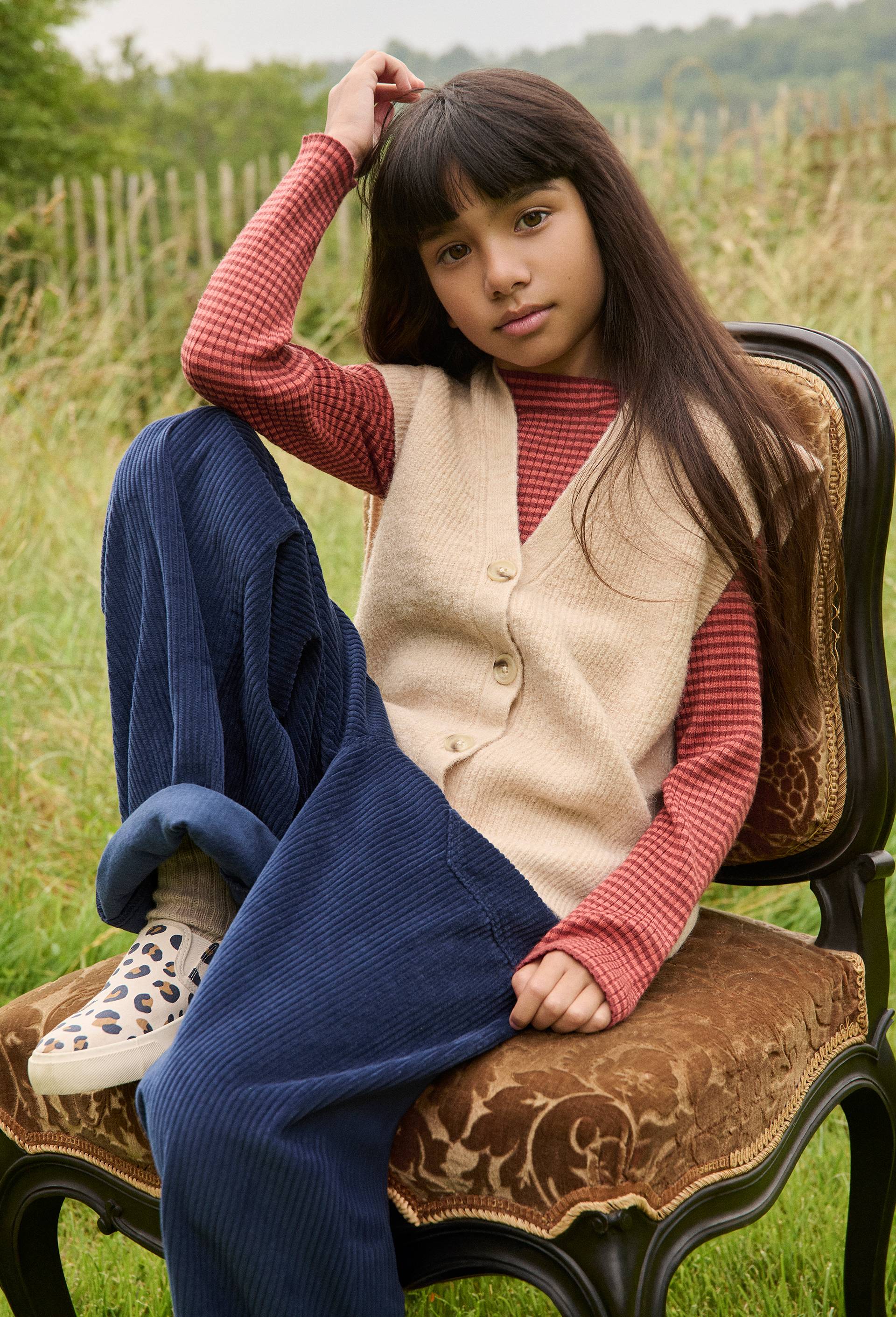Cardigan sans manches, Beige, large image number 0.0