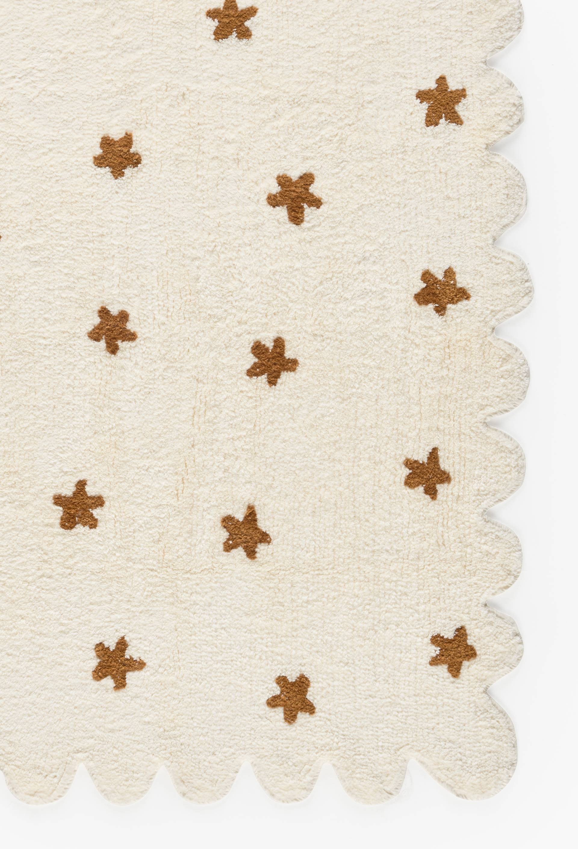 Tapis imprim&eacute; &eacute;toiles, 90 x 120cm, en coton bio, Ecru, large image number 1