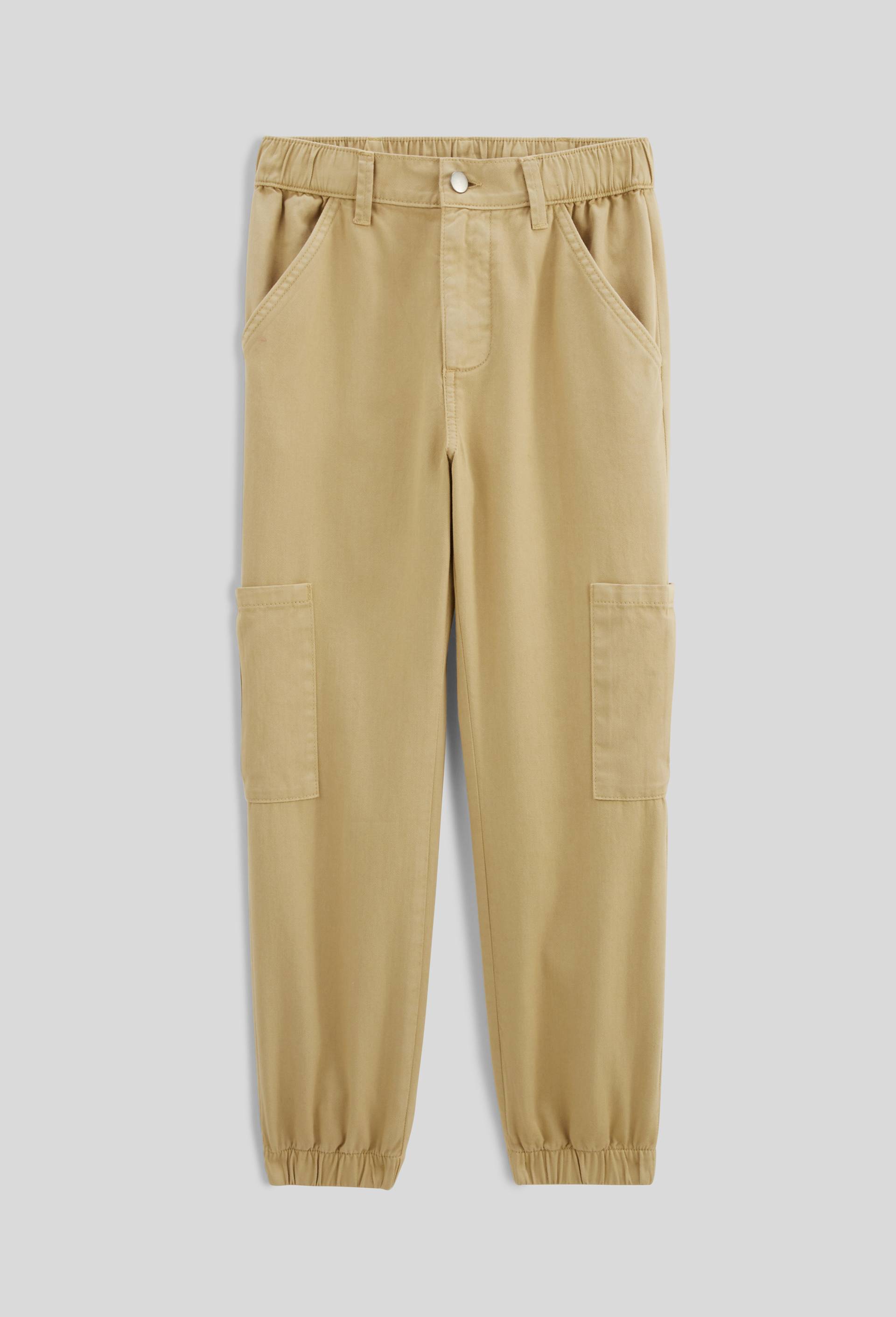 Pantalon cargo avec poches en coton, Beige, large image number 0.0