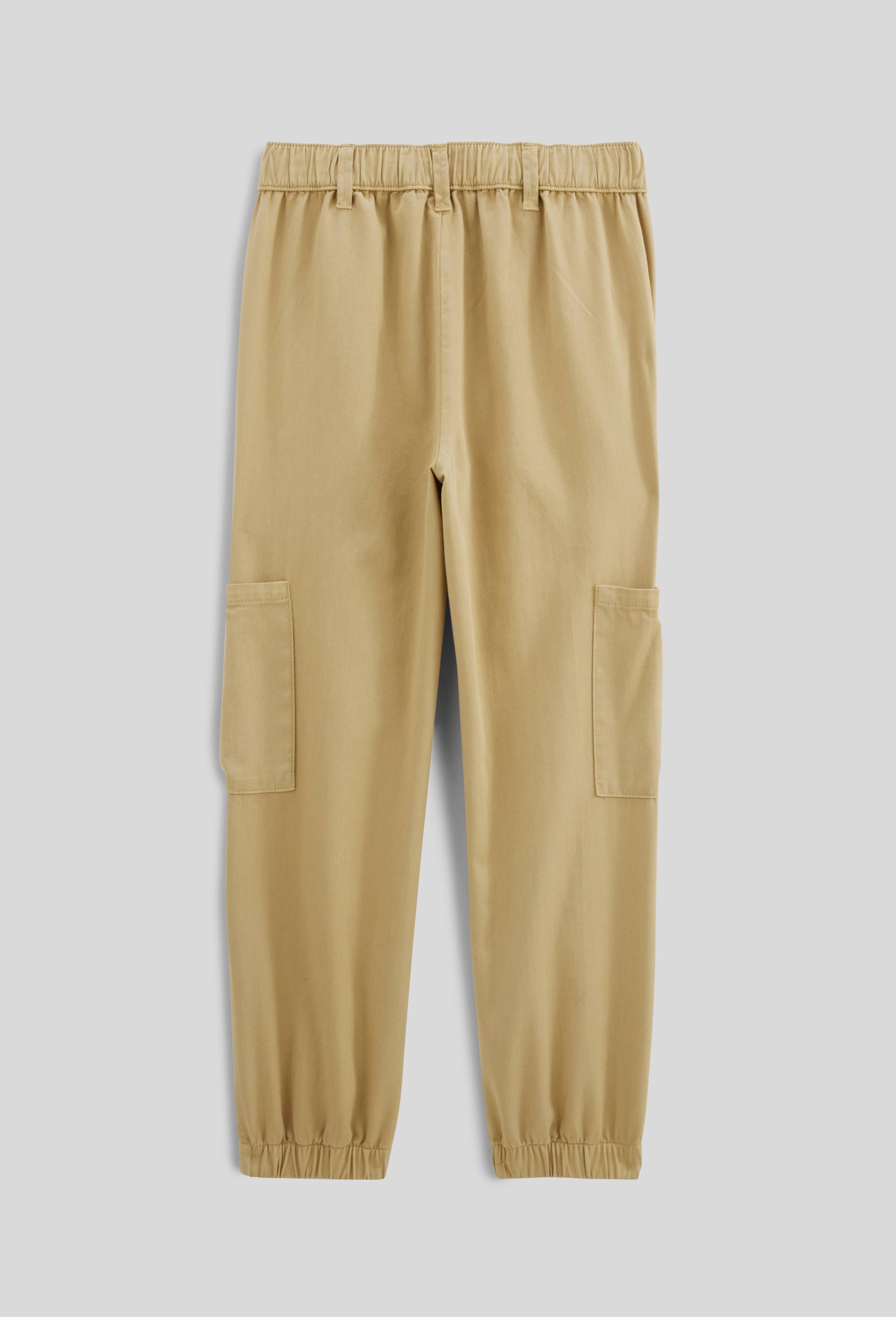 Pantalon cargo avec poches en coton, Beige, large image number 1