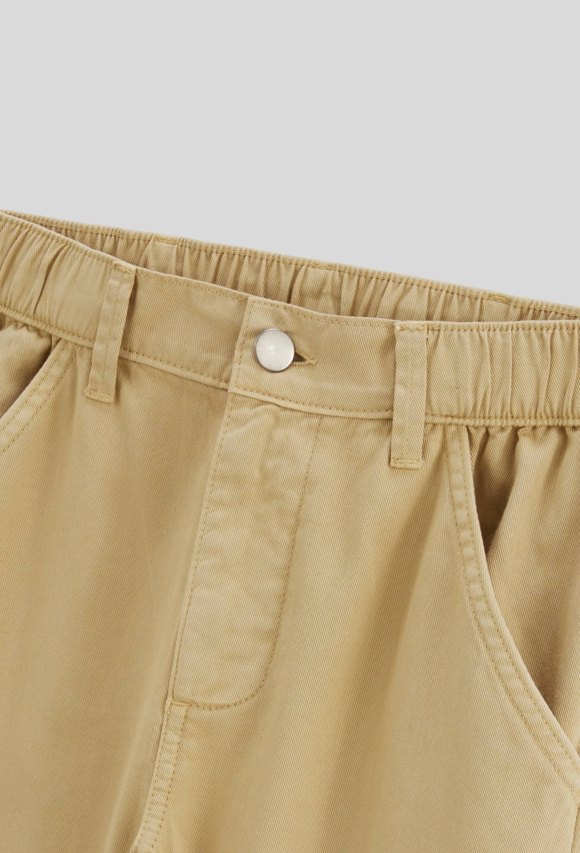 Pantalon cargo avec poches en coton, Beige, large image number 2.0