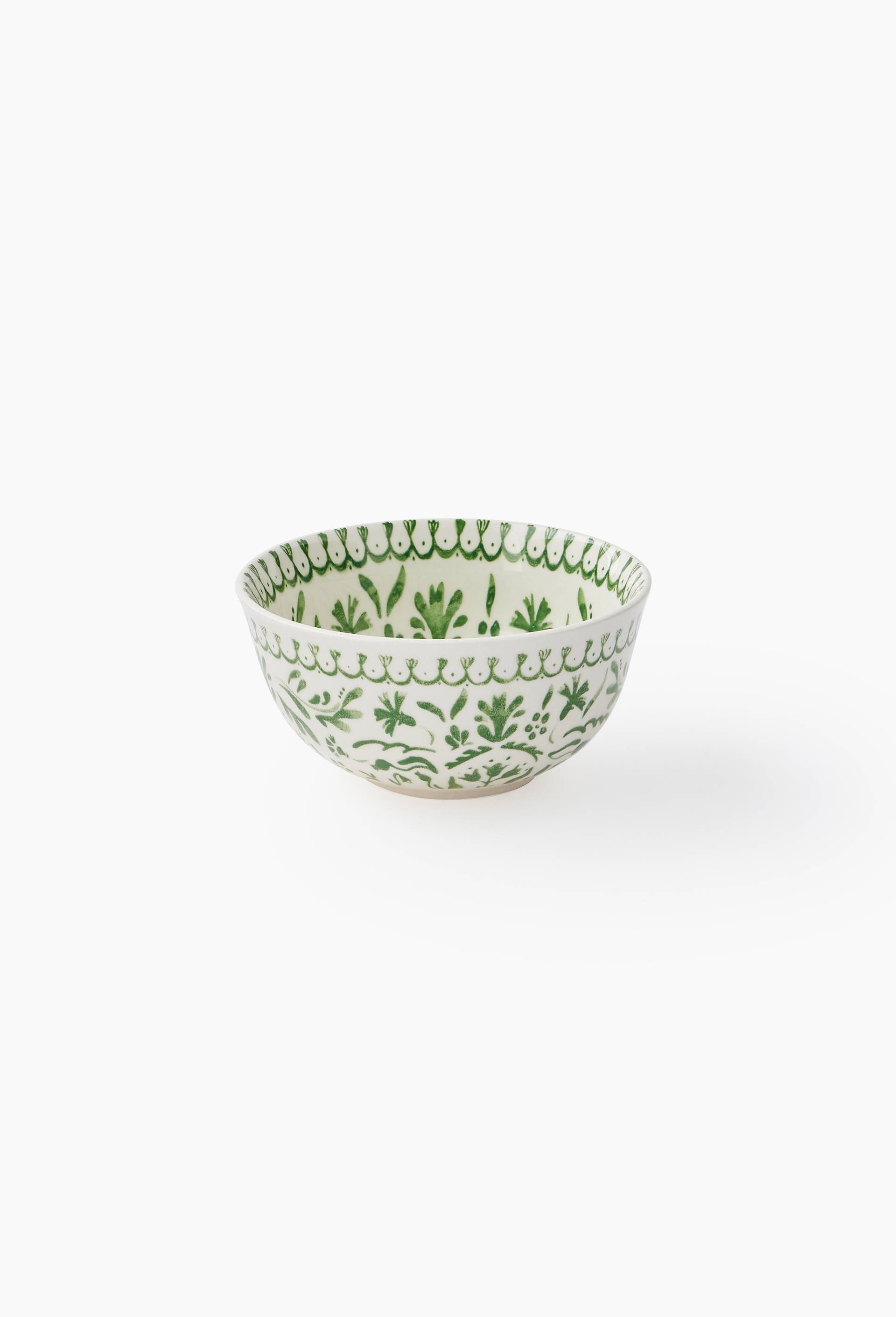 Bol finition imprim&eacute;e, 14cm, Blanc, large image number 0