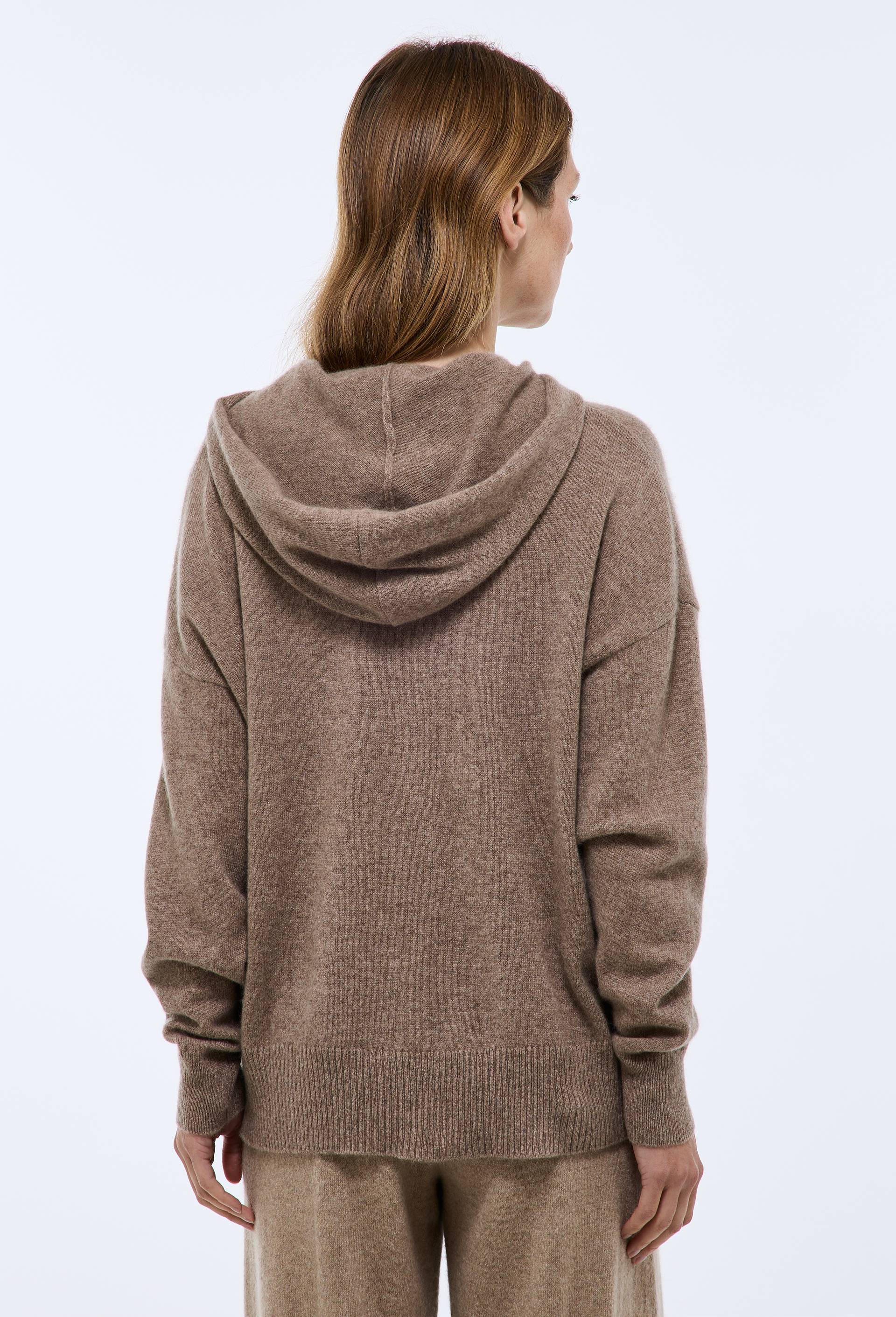 Pull &agrave; capuche en cachemire, Beige, large image number 1