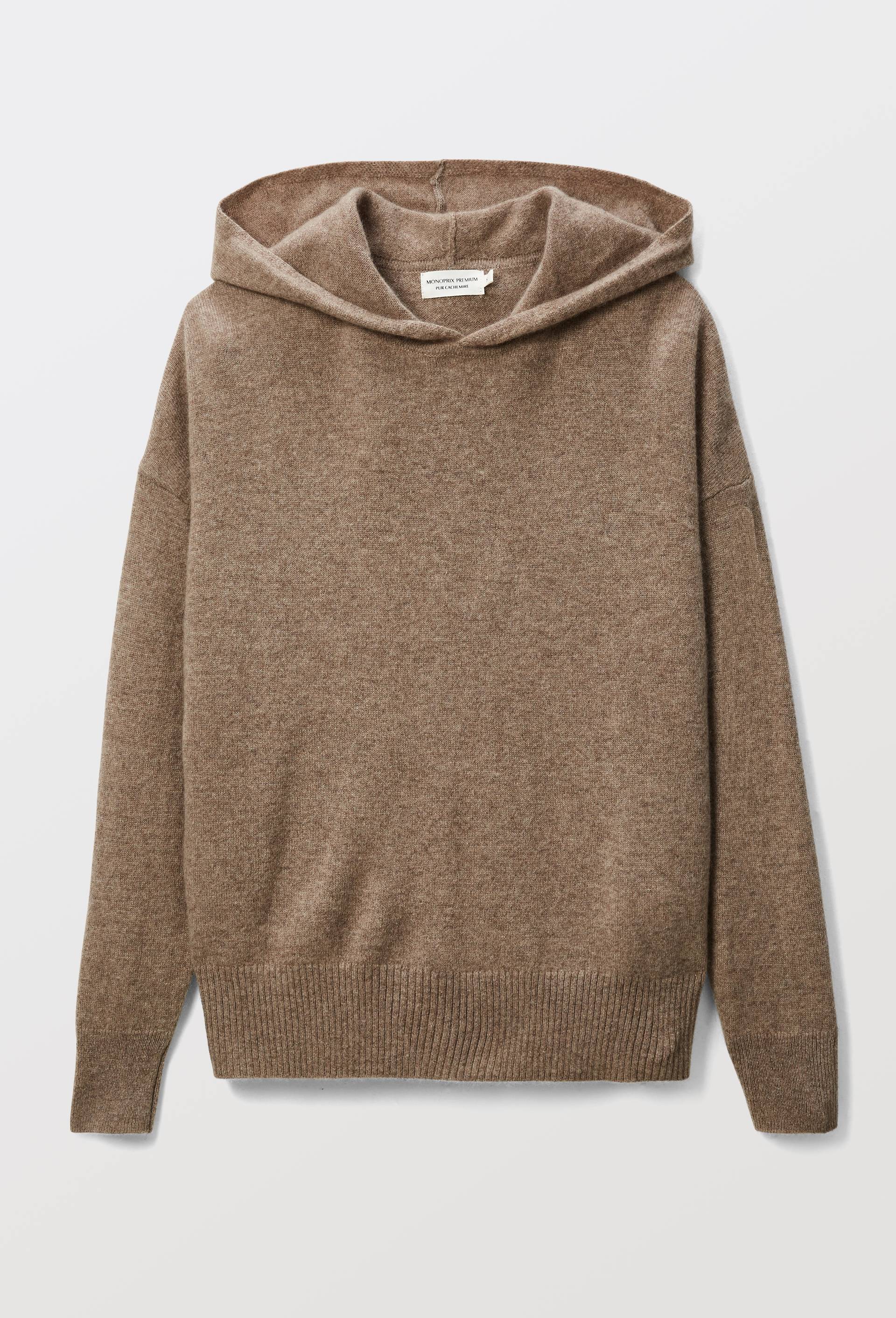Pull &agrave; capuche en cachemire, Beige, large image number 2
