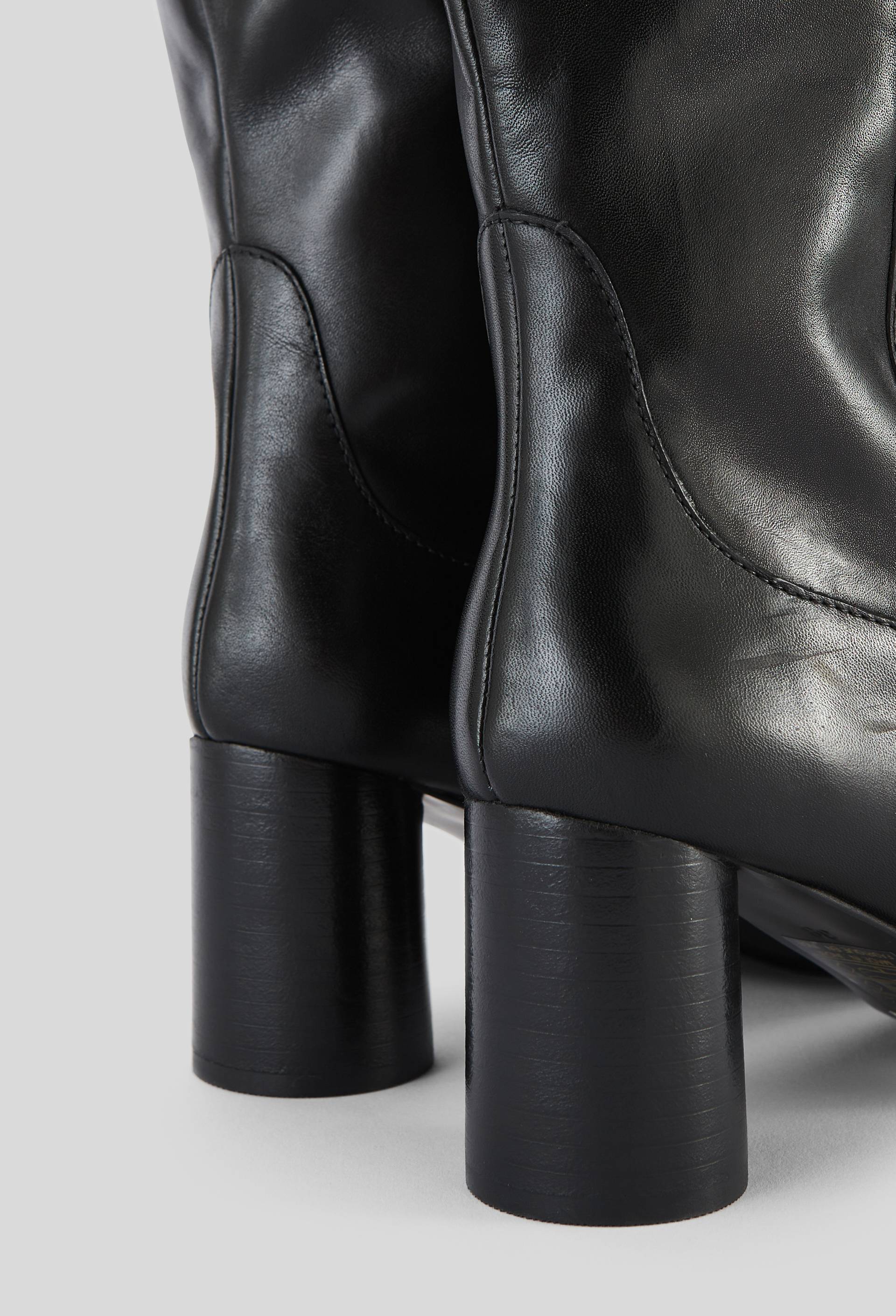 Bottes &agrave; talon, cuir responsable, Noir, large image number 2