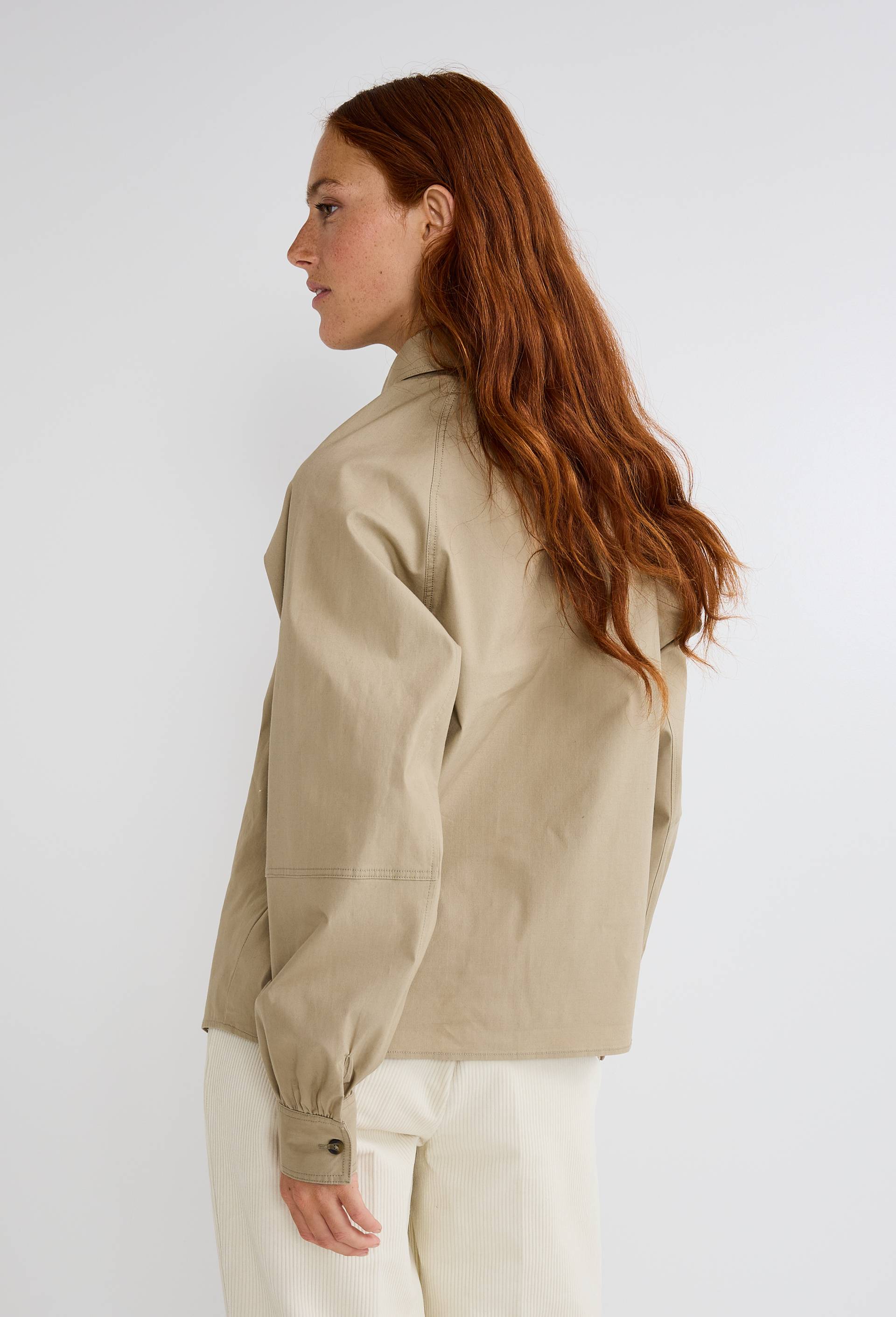 Chemise unie en coton, Beige clair, large image number 1