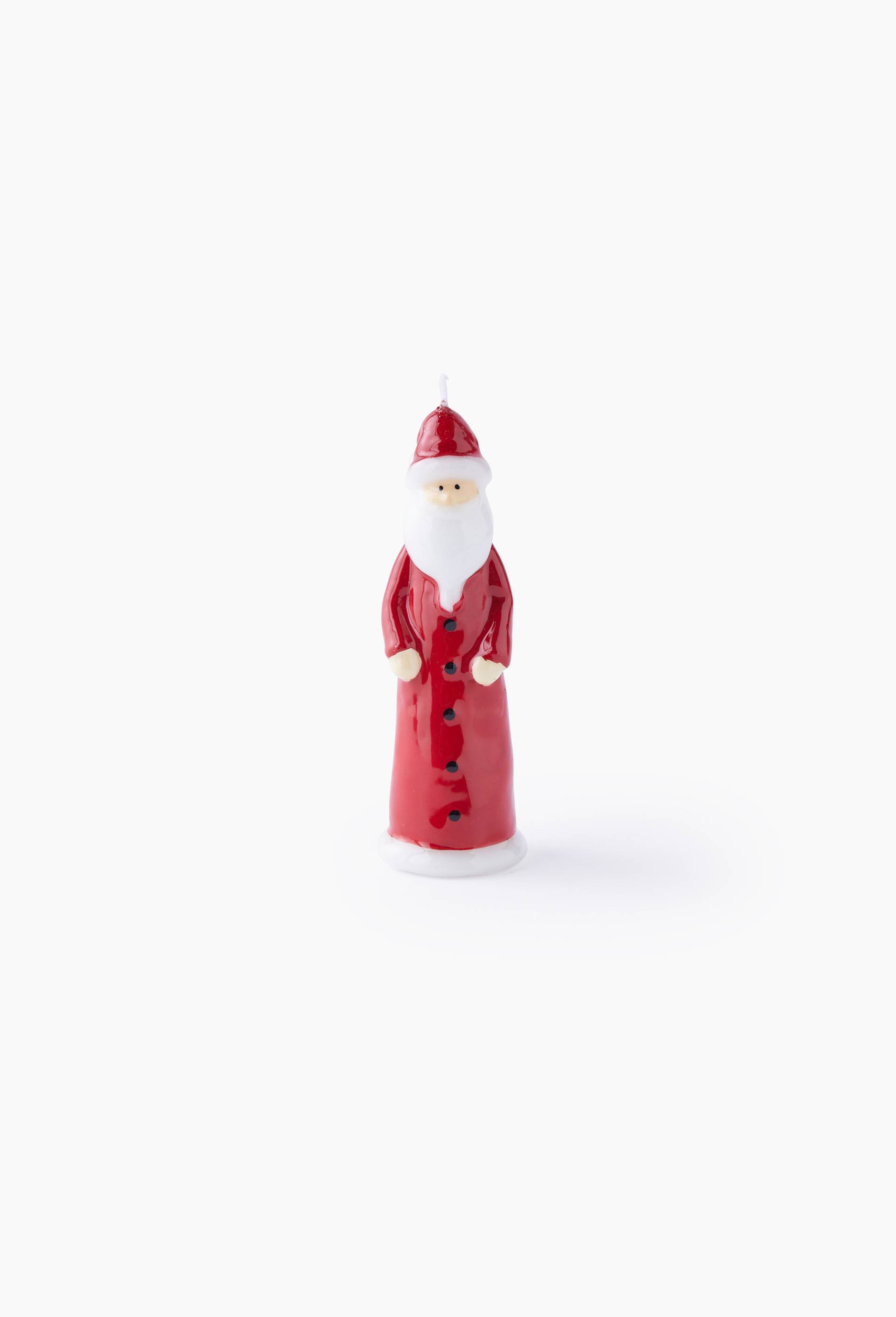 Bougie P&egrave;re-No&euml;l, 4.7X4.7X14.9cm, en cire, Rouge, large image number 0
