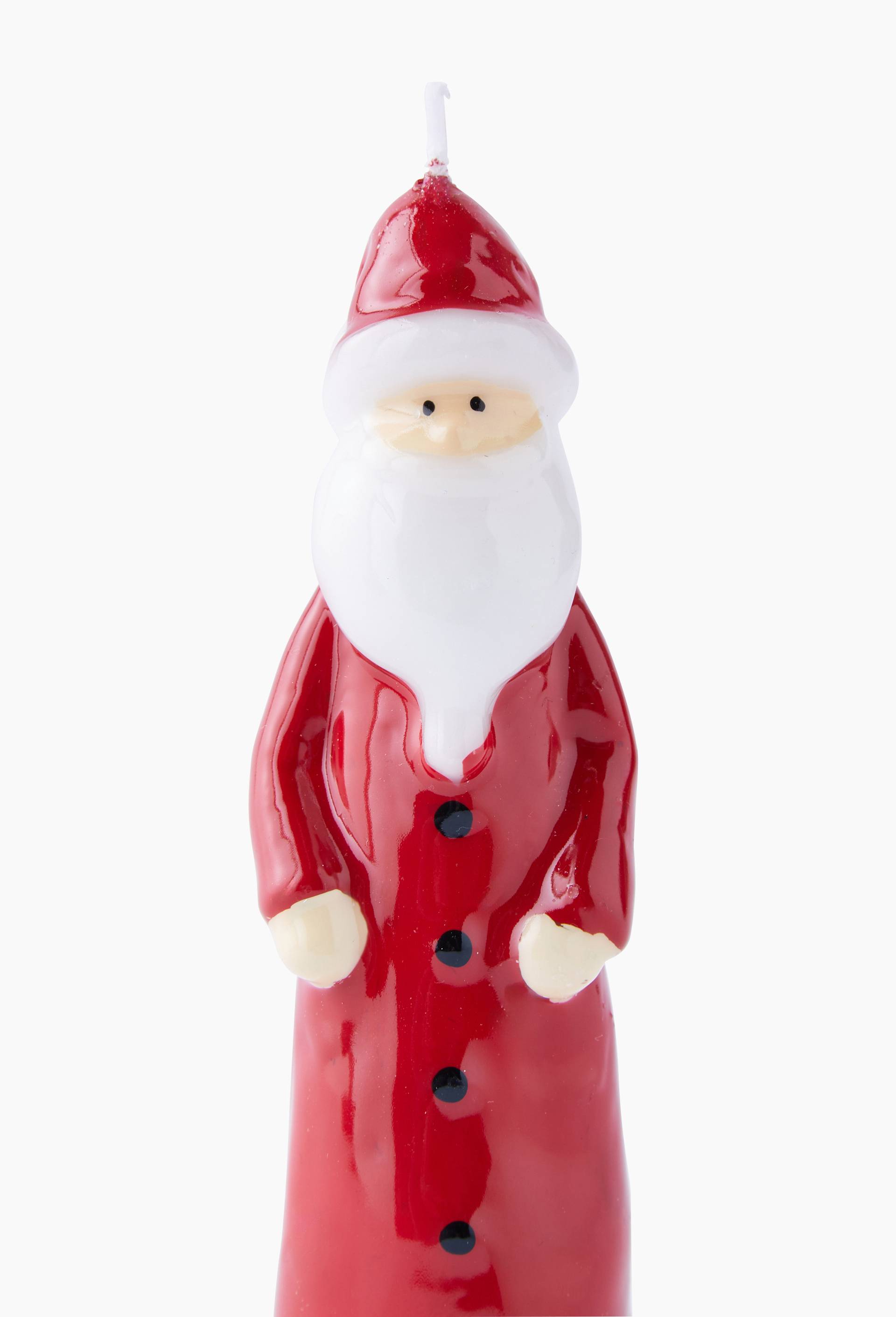 Bougie P&egrave;re-No&euml;l, 4.7X4.7X14.9cm, en cire, Rouge, large image number 1
