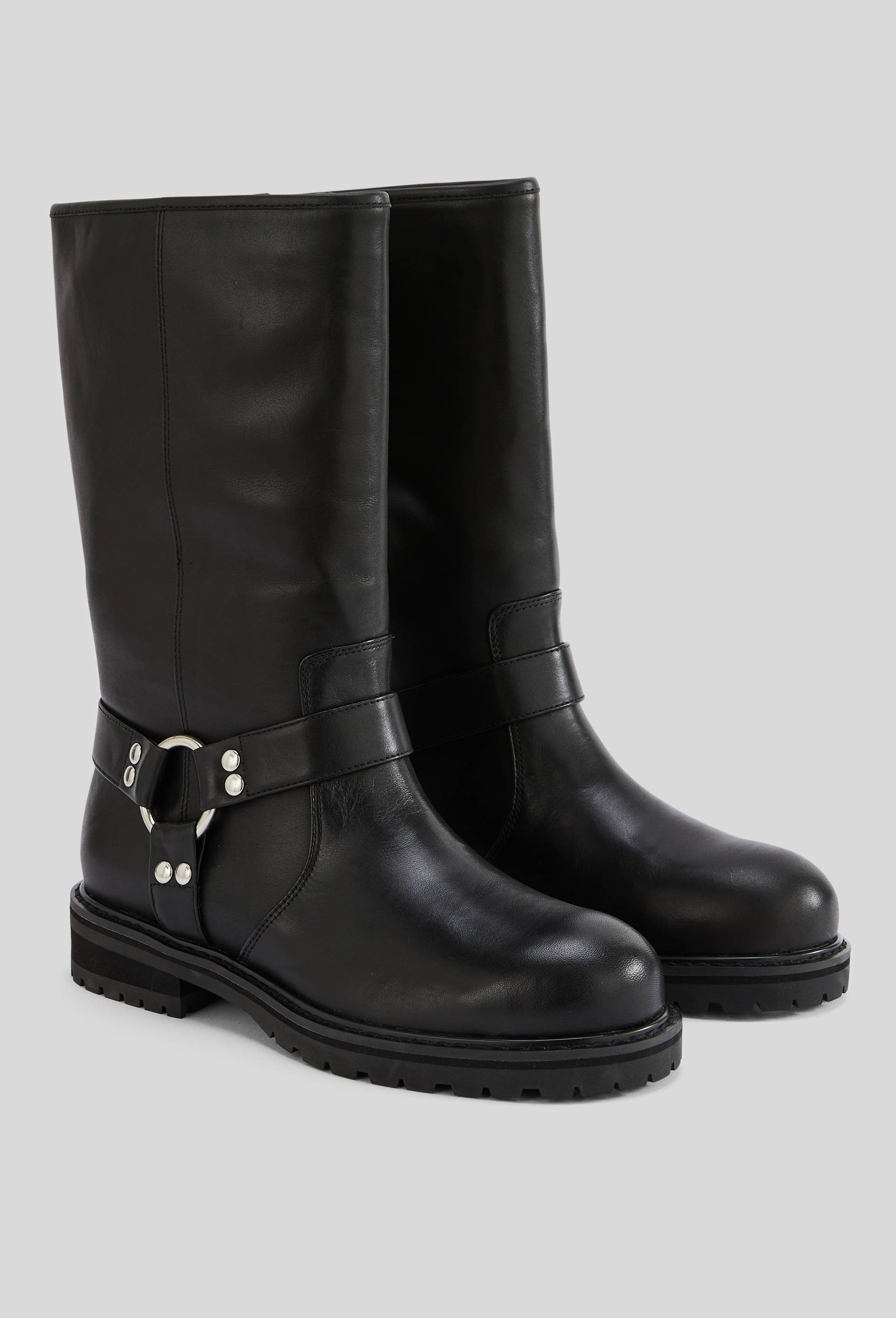 Bottes en cuir, Noir, large image number 1
