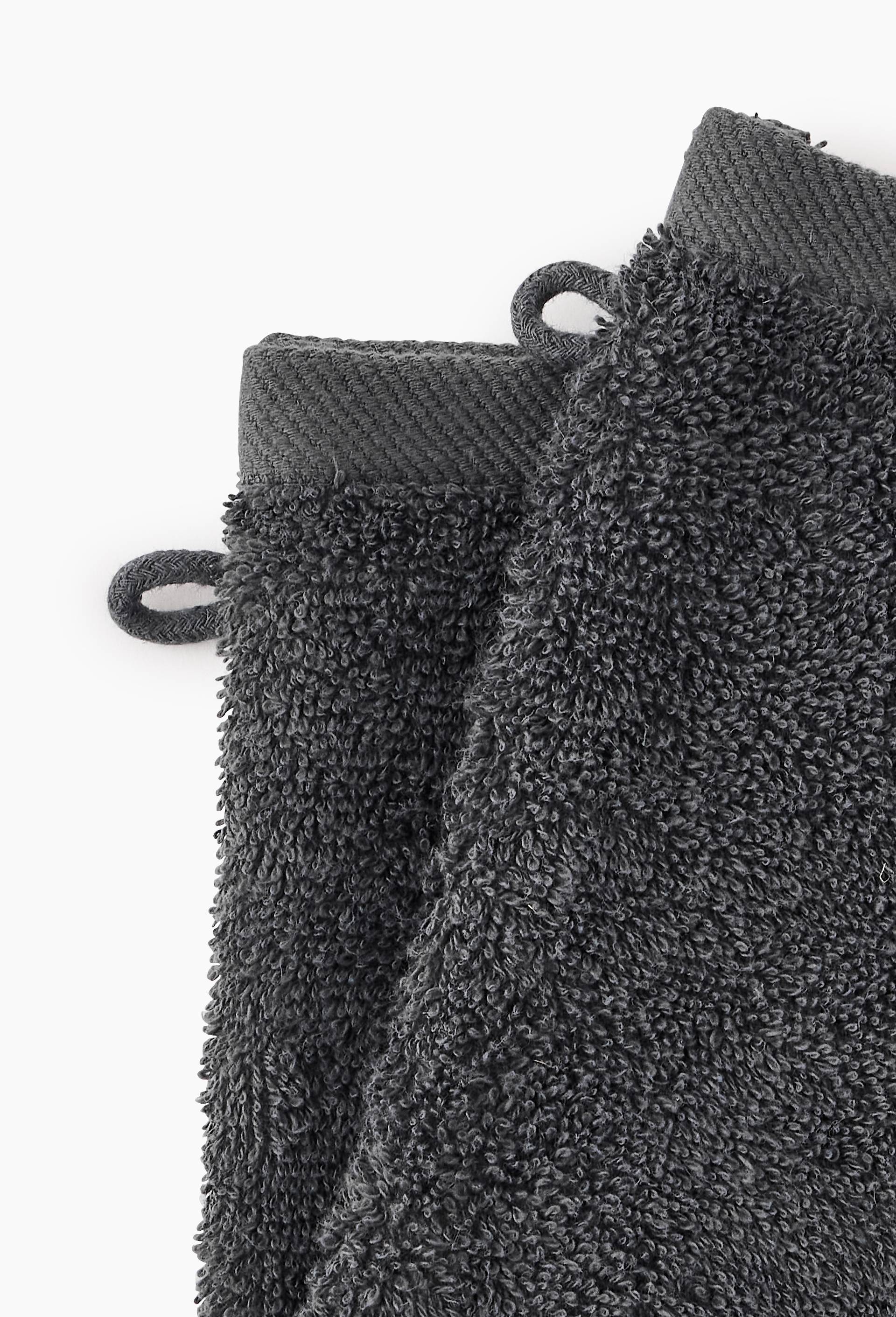 Lot de 2 gants de toilette, en coton BIO GOTS, Gris fonc&eacute;, large image number 1
