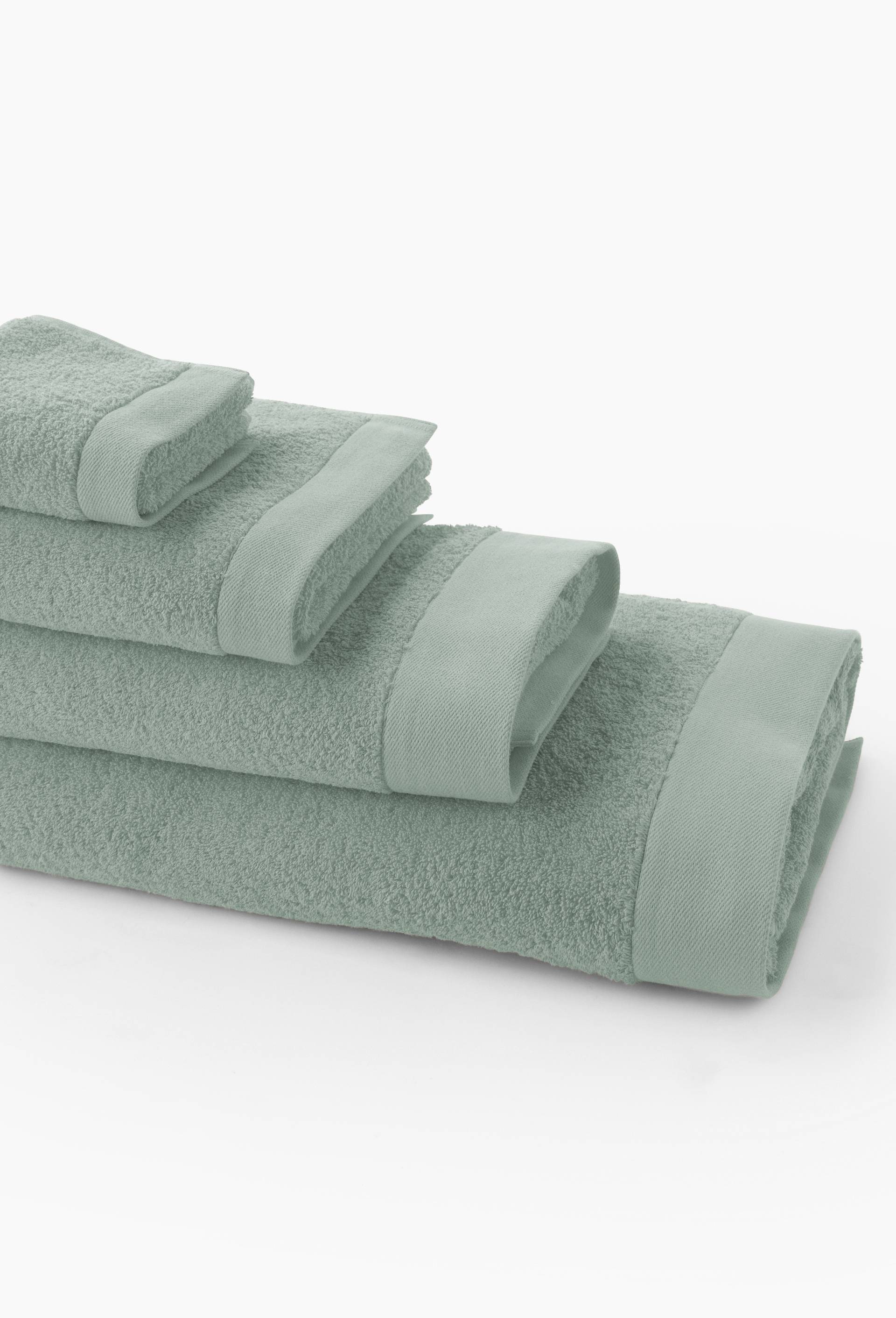 Serviette de bain unie, en coton BIO GOTS, Vert clair, large image number 1