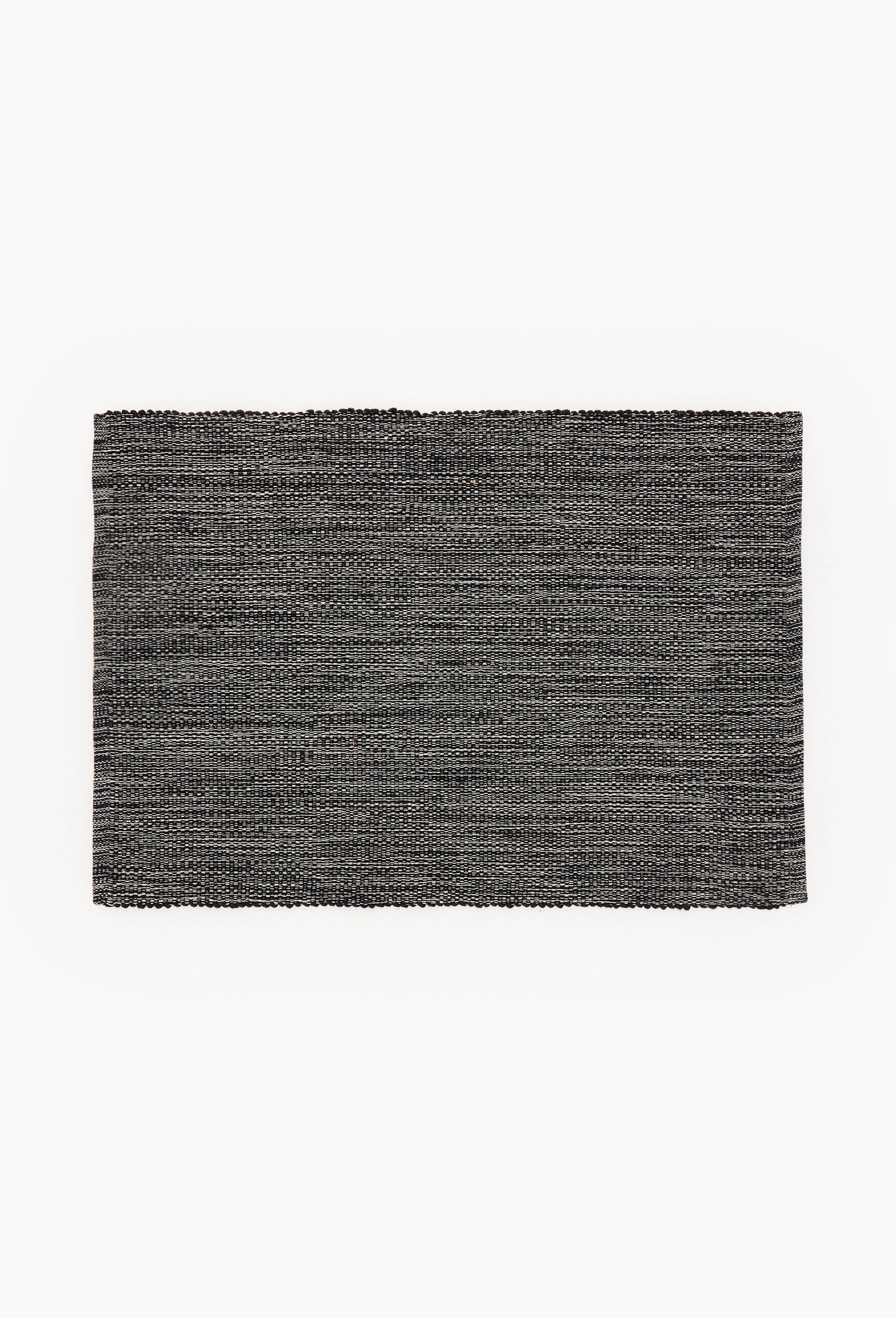 Tapis de bain chiné, 50x75cm, en coton BIO GOTS, Blanc, large image number 0