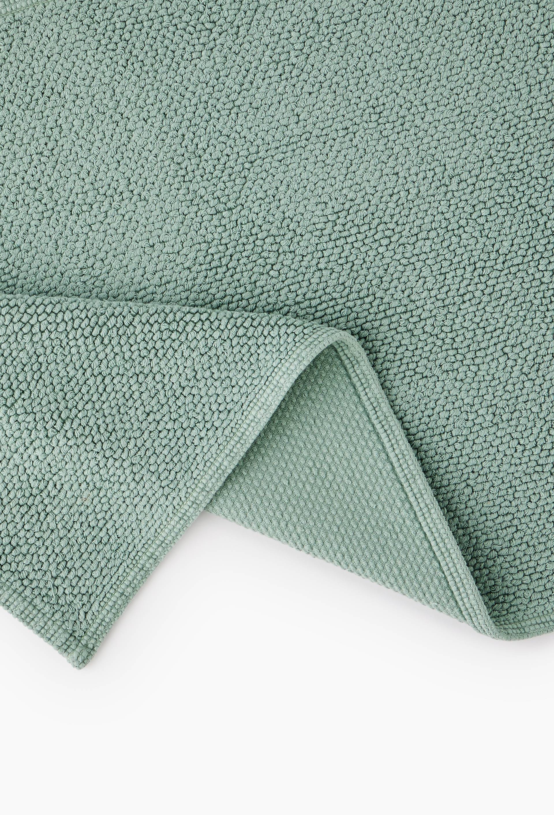 tapis de bain jacquard, 50x70cm, coton BIO, certifié OEKO-TEX, Vert clair, large image number 1
