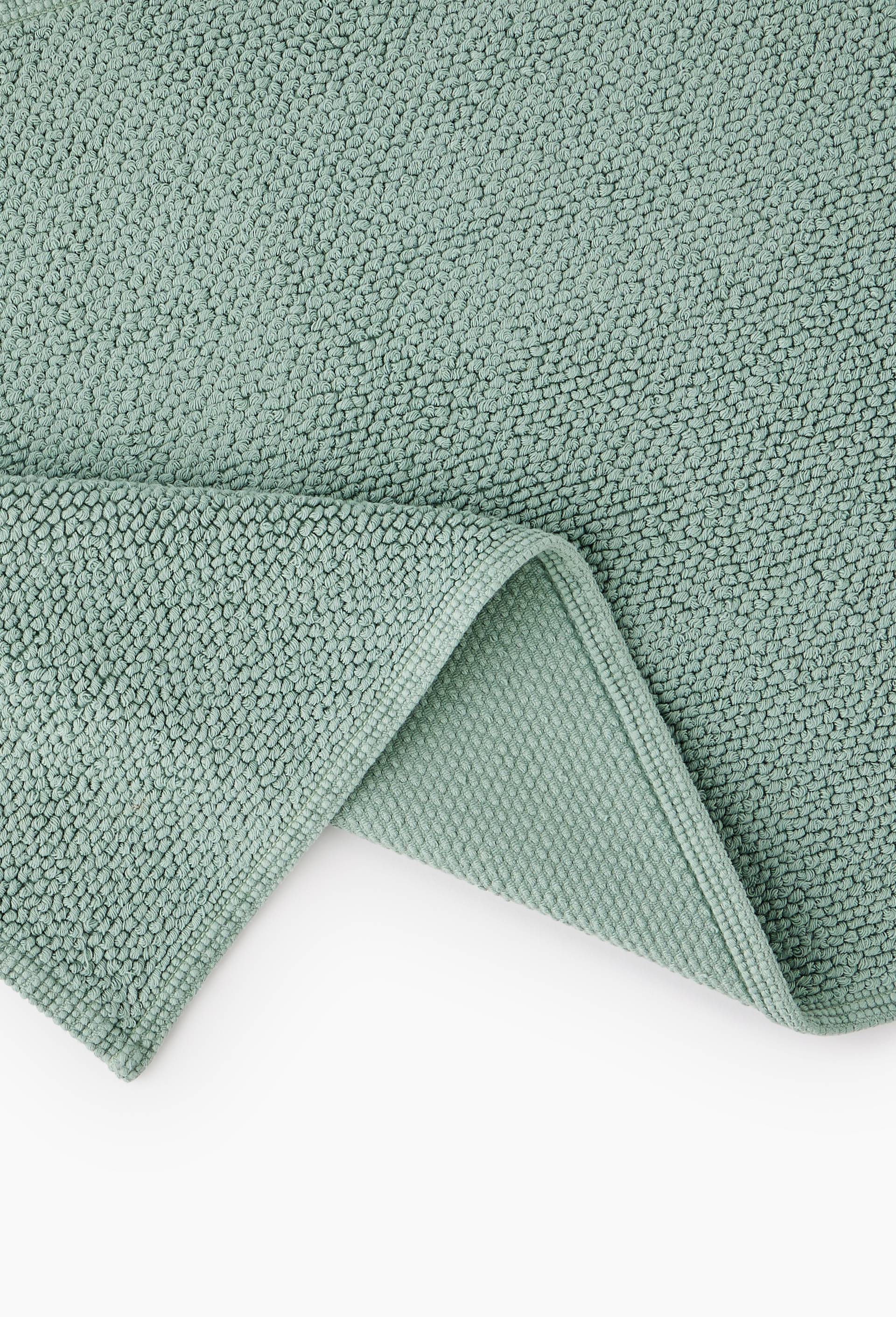 tapis de bain jacquard, 50x70cm, coton BIO, certifié OEKO-TEX, Vert clair, large image number 1
