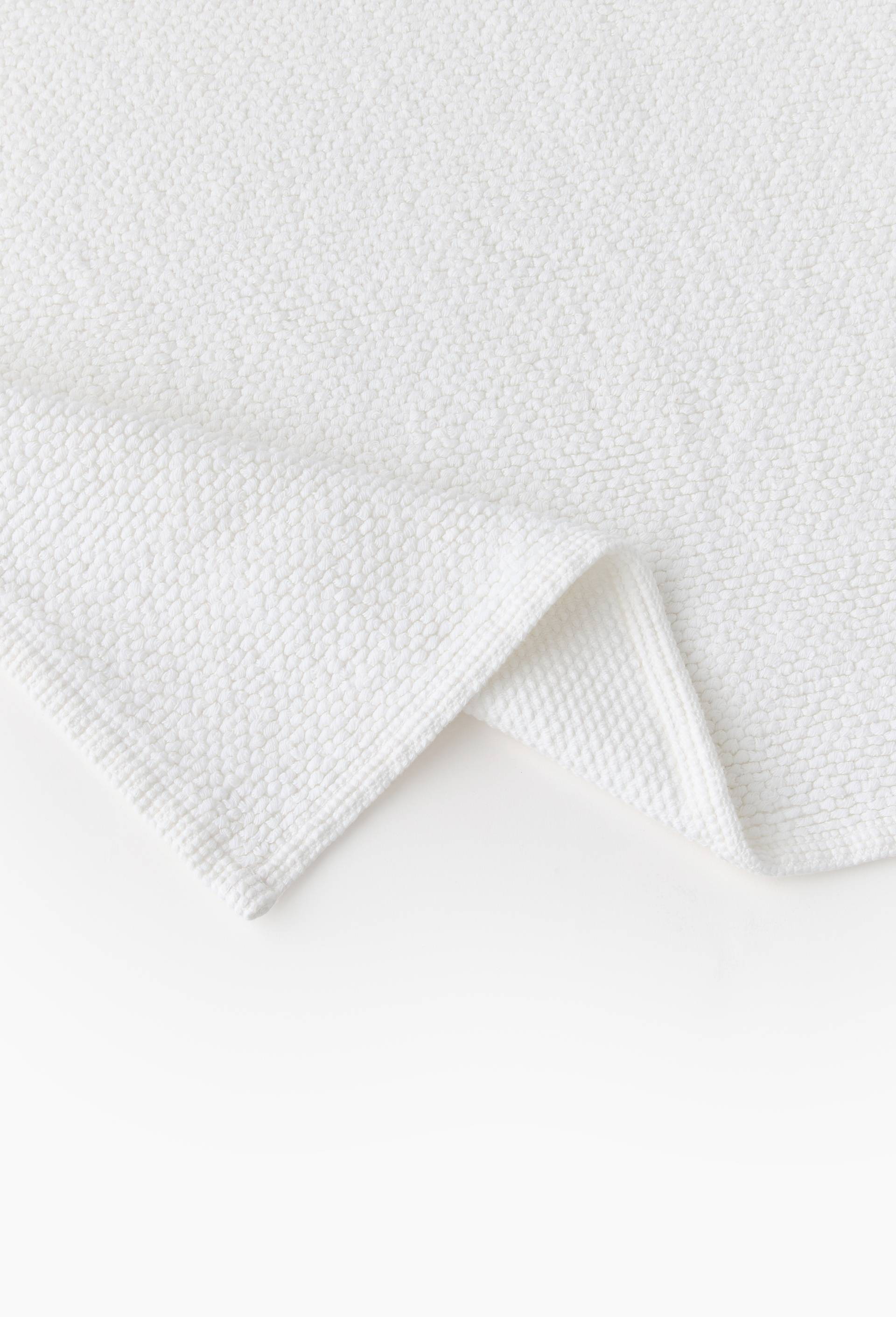 Tapis de bain jacquard, 50x70cm, en coton BIO GOTS, Blanc, large image number 1.0