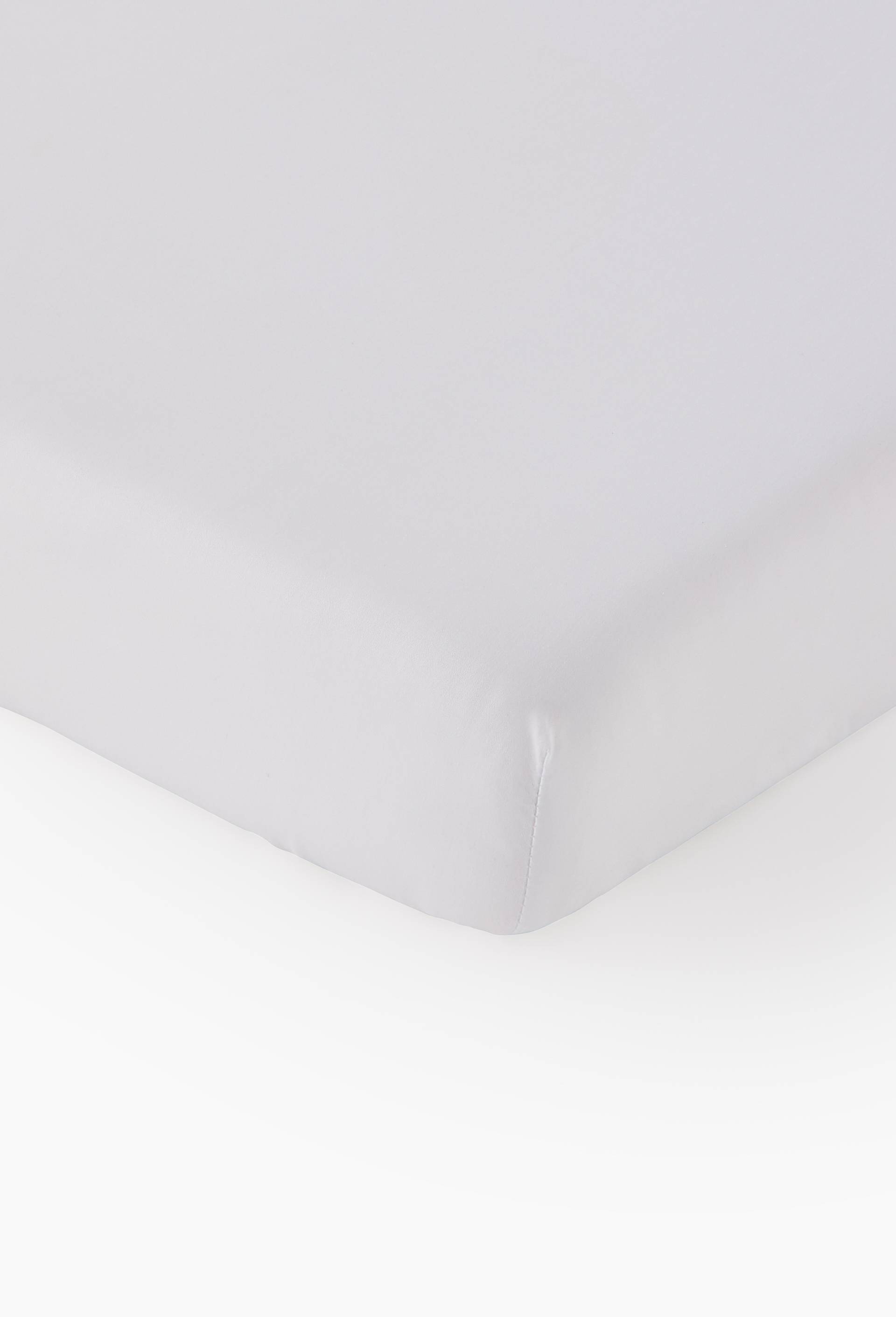 Drap housse, satin de coton BIO, Blanc, large image number 0.0